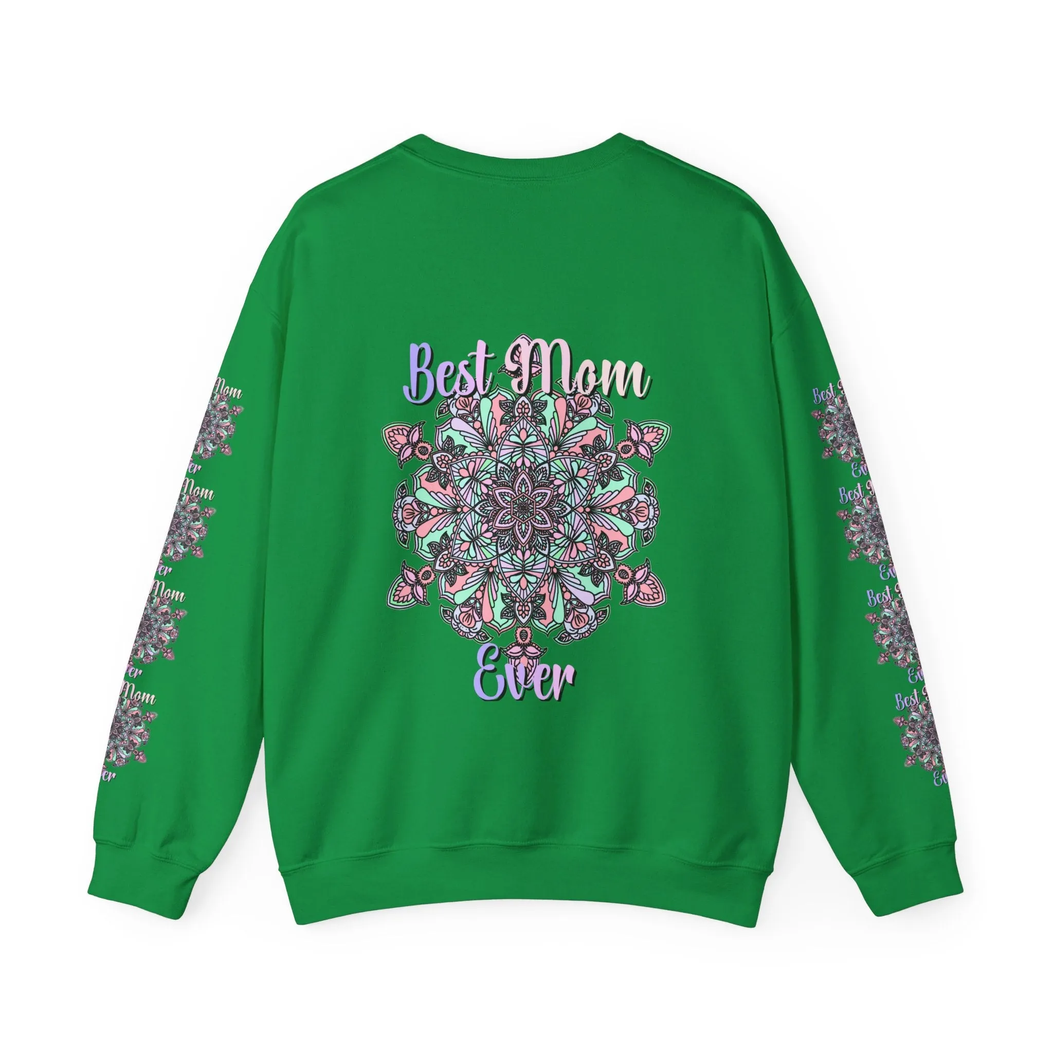 Handmade Mandala Design Sweatshirt - Best Mom Ever