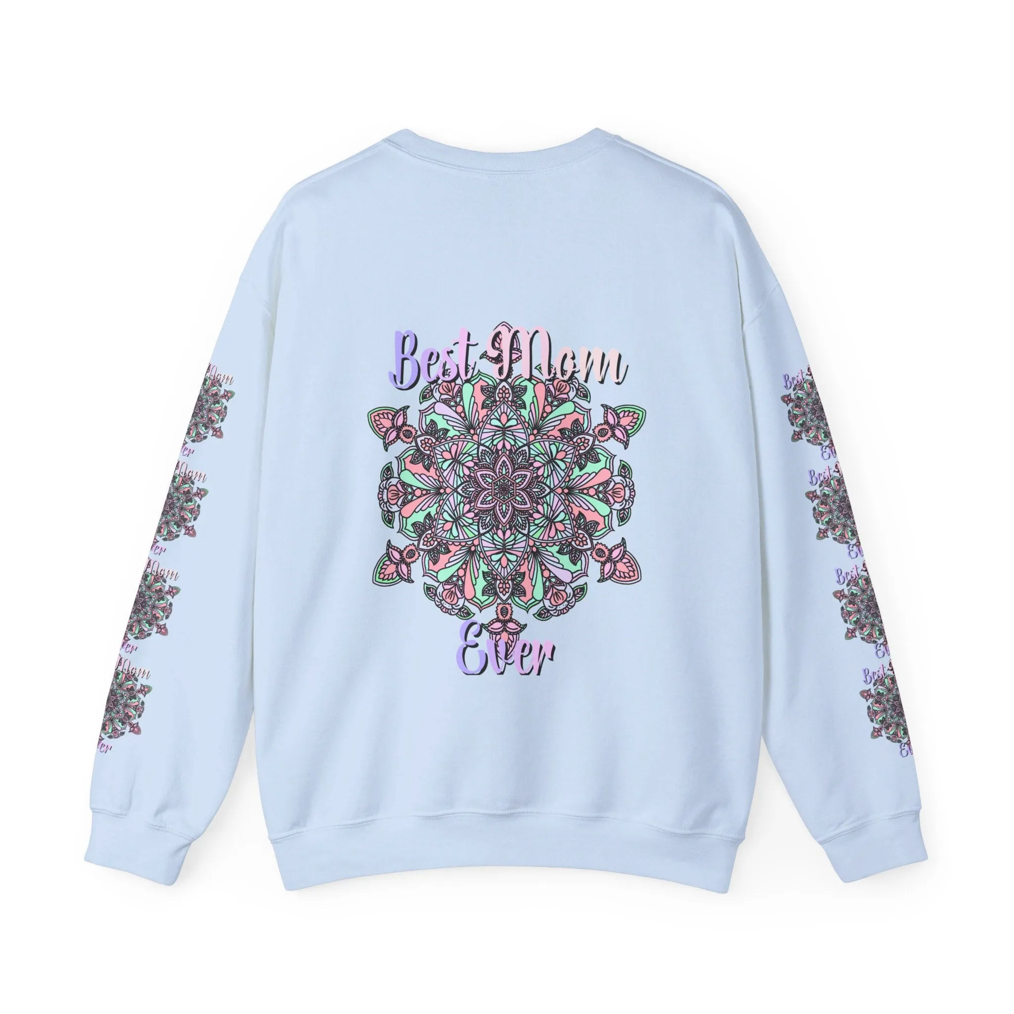 Handmade Mandala Design Sweatshirt - Best Mom Ever