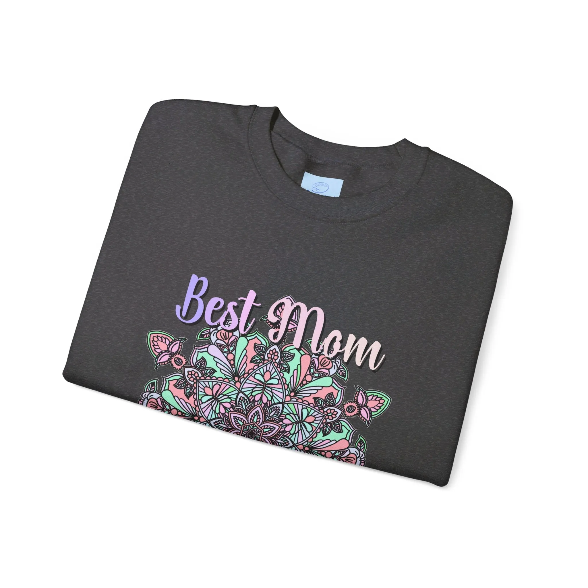 Handmade Mandala Design Sweatshirt - Best Mom Ever