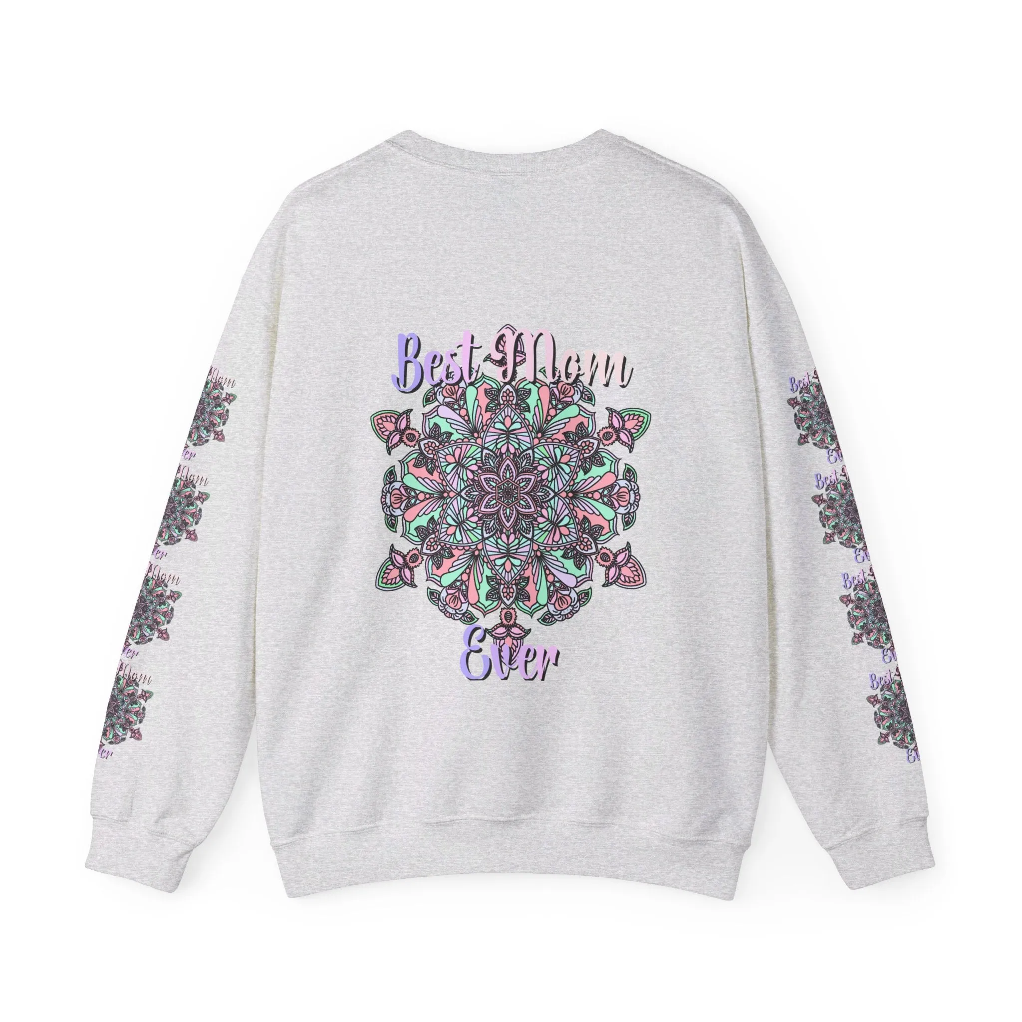 Handmade Mandala Design Sweatshirt - Best Mom Ever