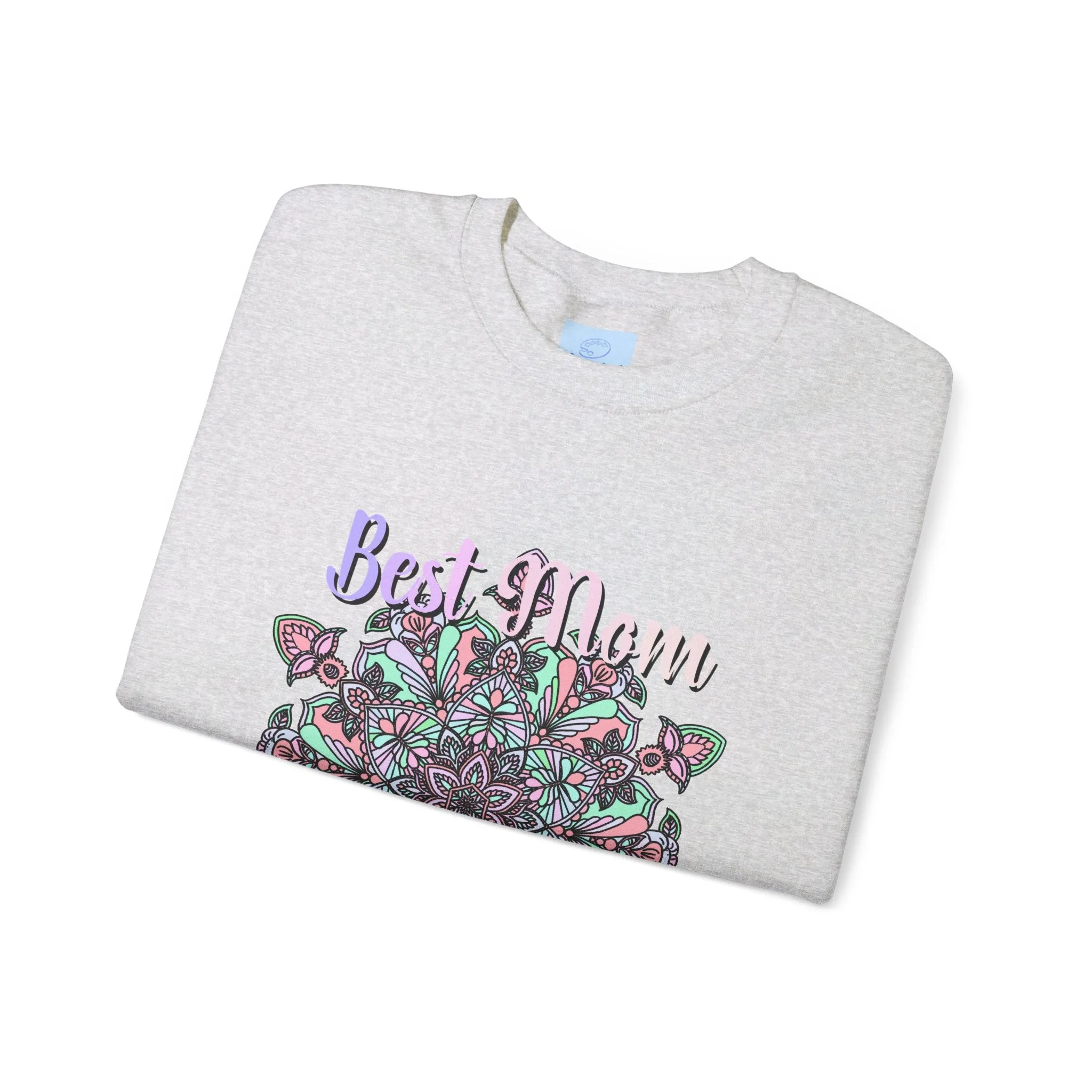 Handmade Mandala Design Sweatshirt - Best Mom Ever
