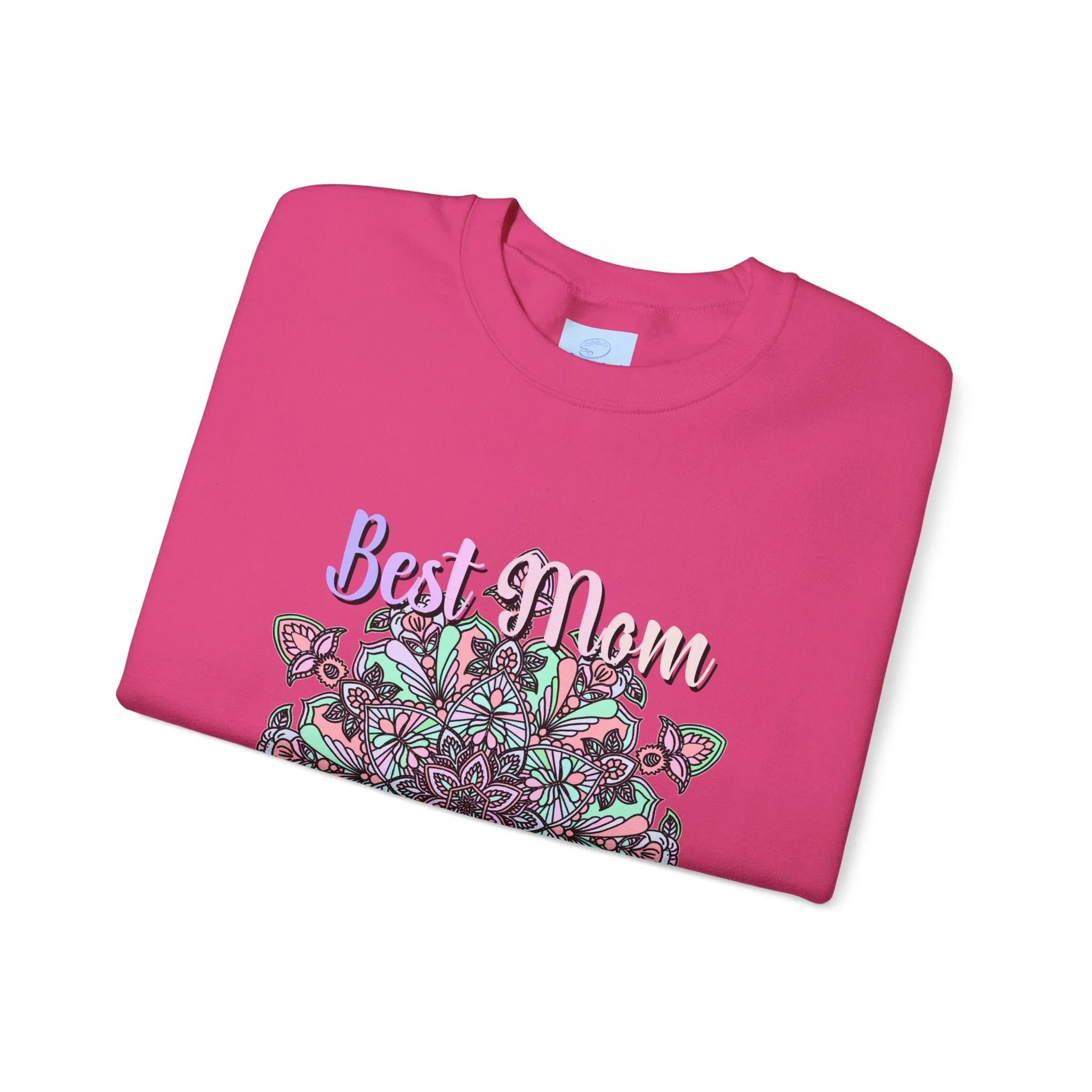 Handmade Mandala Design Sweatshirt - Best Mom Ever