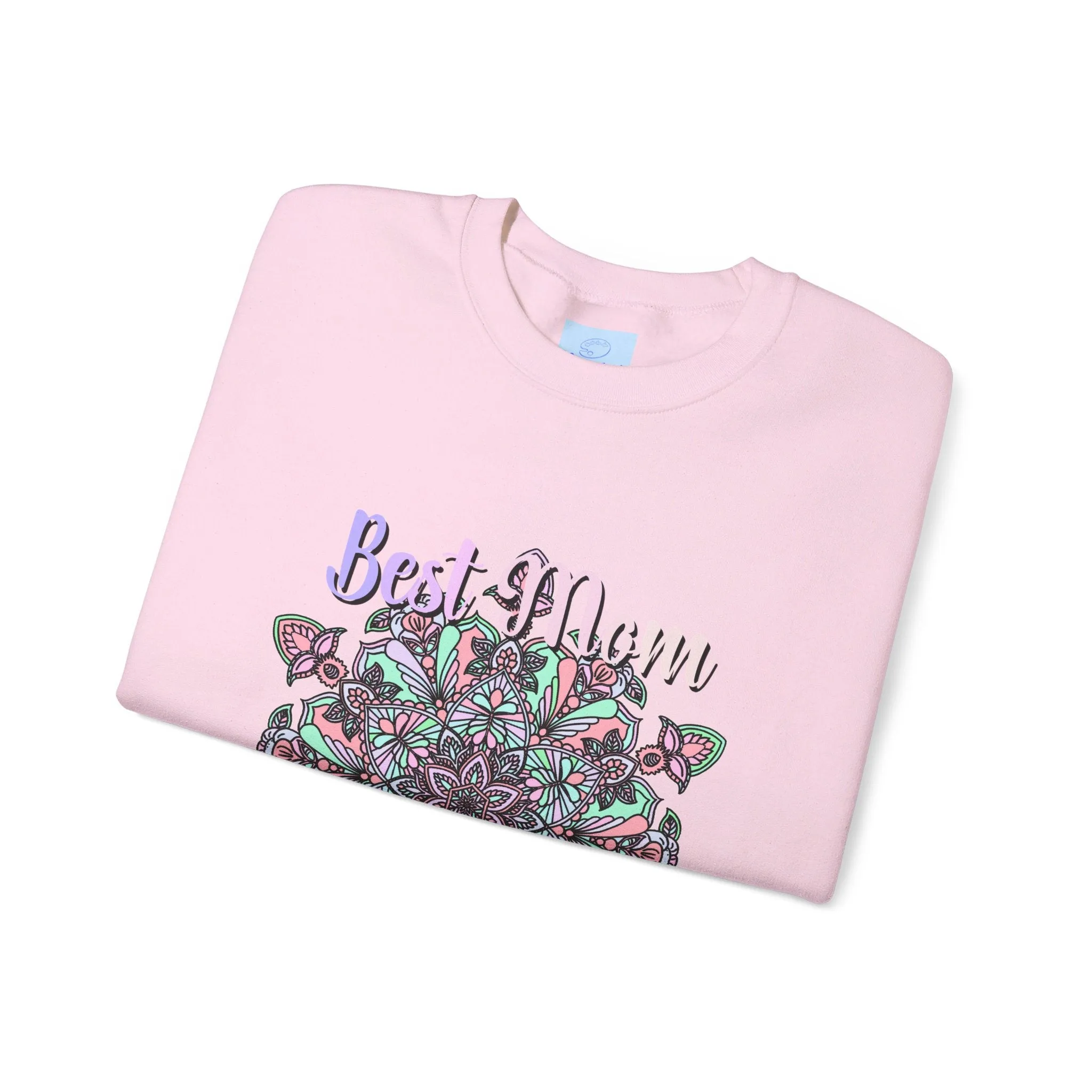 Handmade Mandala Design Sweatshirt - Best Mom Ever