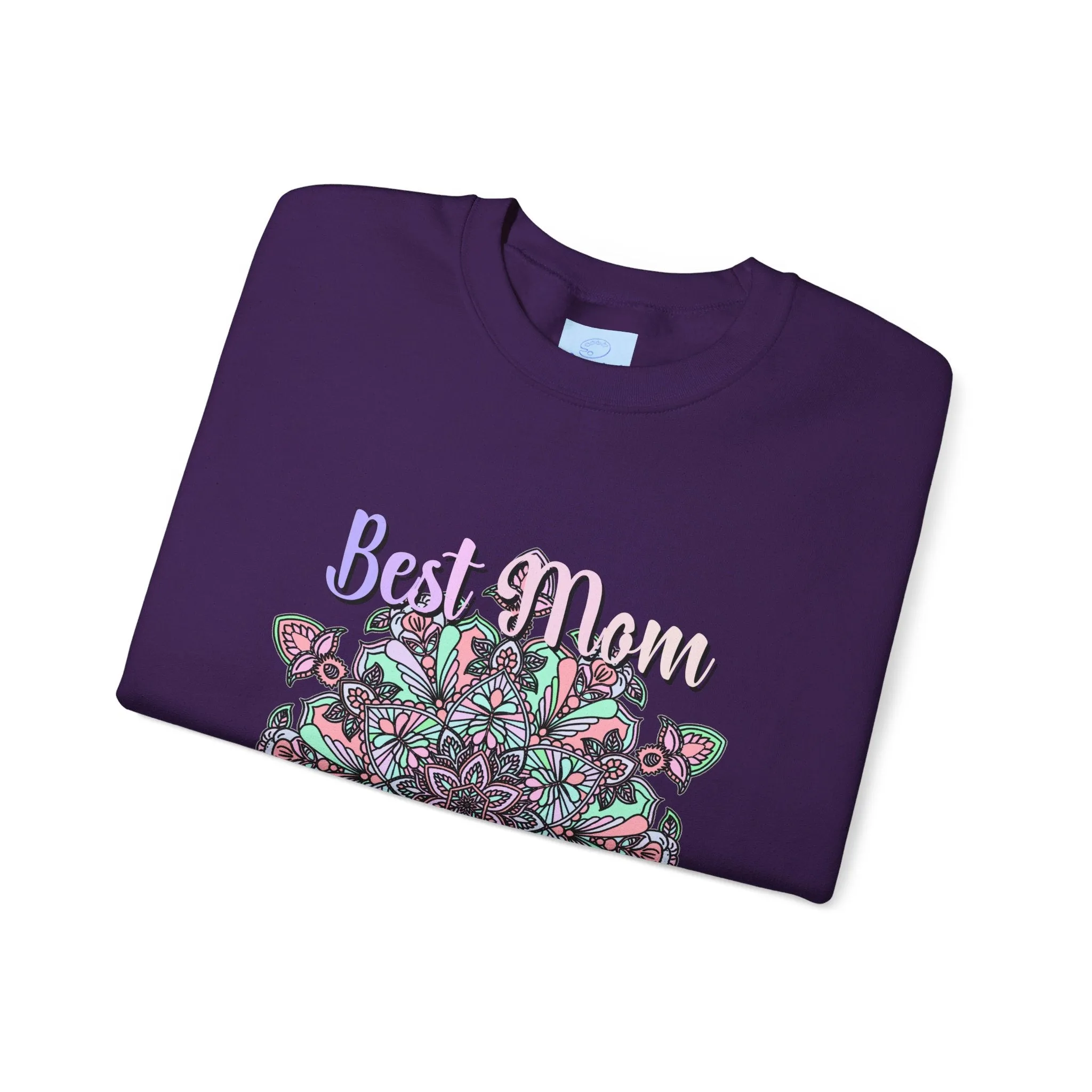 Handmade Mandala Design Sweatshirt - Best Mom Ever