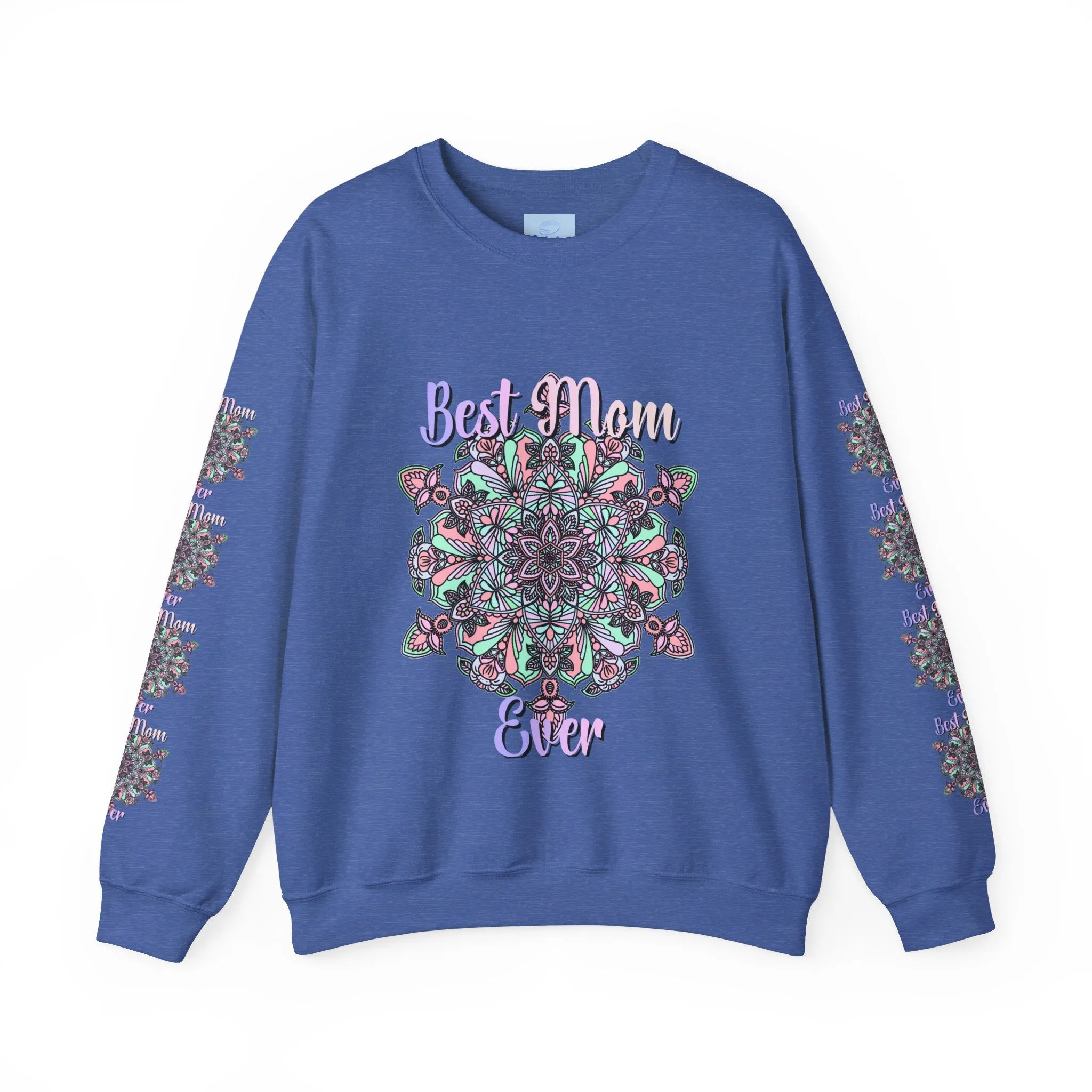 Handmade Mandala Design Sweatshirt - Best Mom Ever