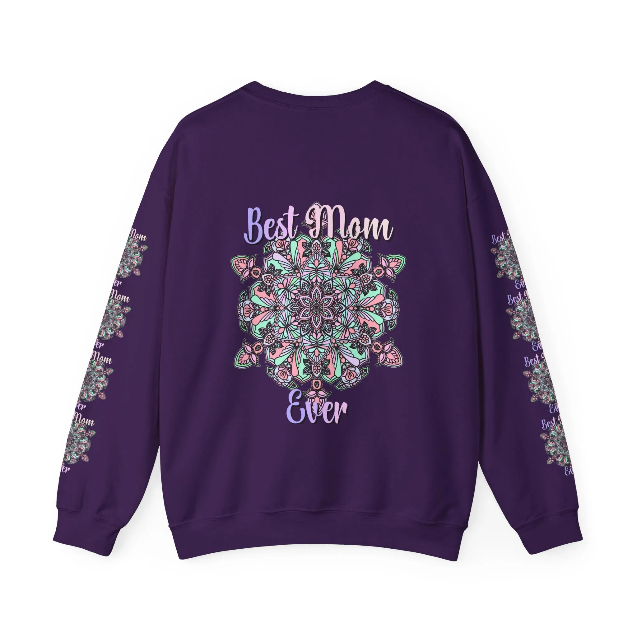 Handmade Mandala Design Sweatshirt - Best Mom Ever
