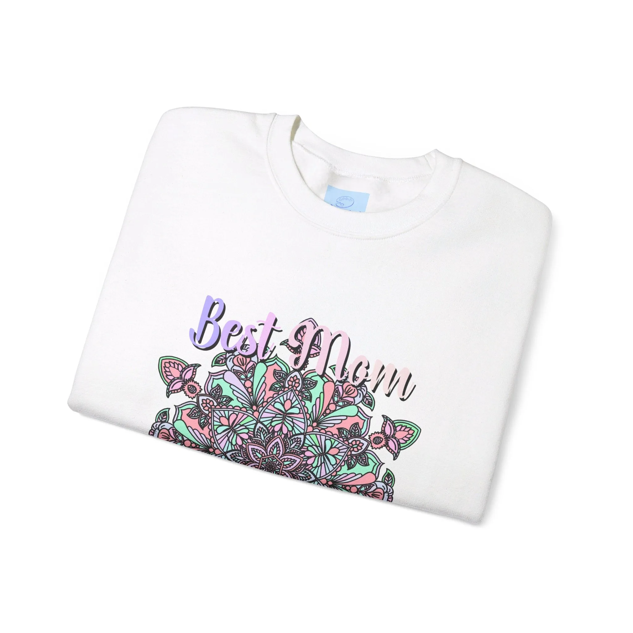 Handmade Mandala Design Sweatshirt - Best Mom Ever