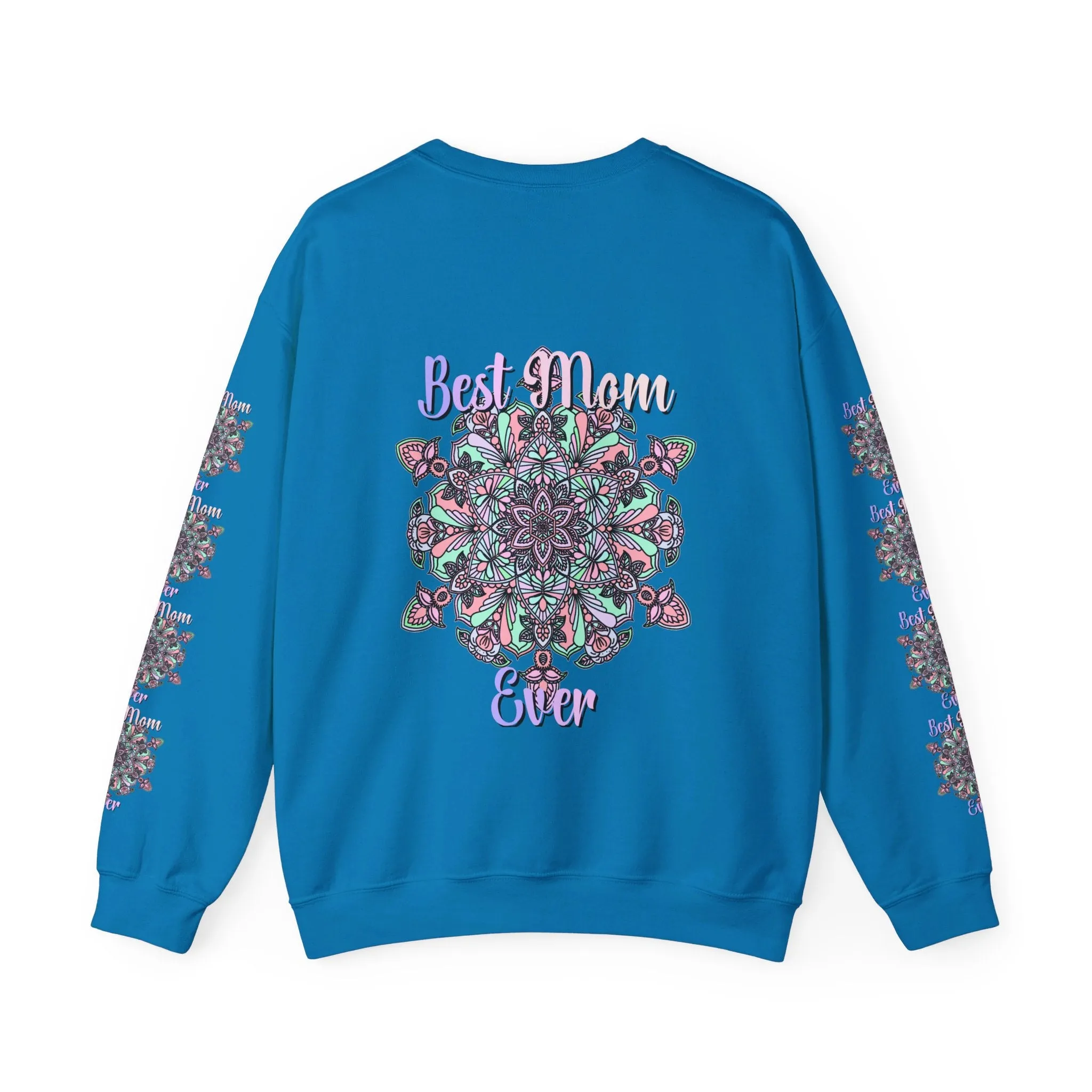 Handmade Mandala Design Sweatshirt - Best Mom Ever