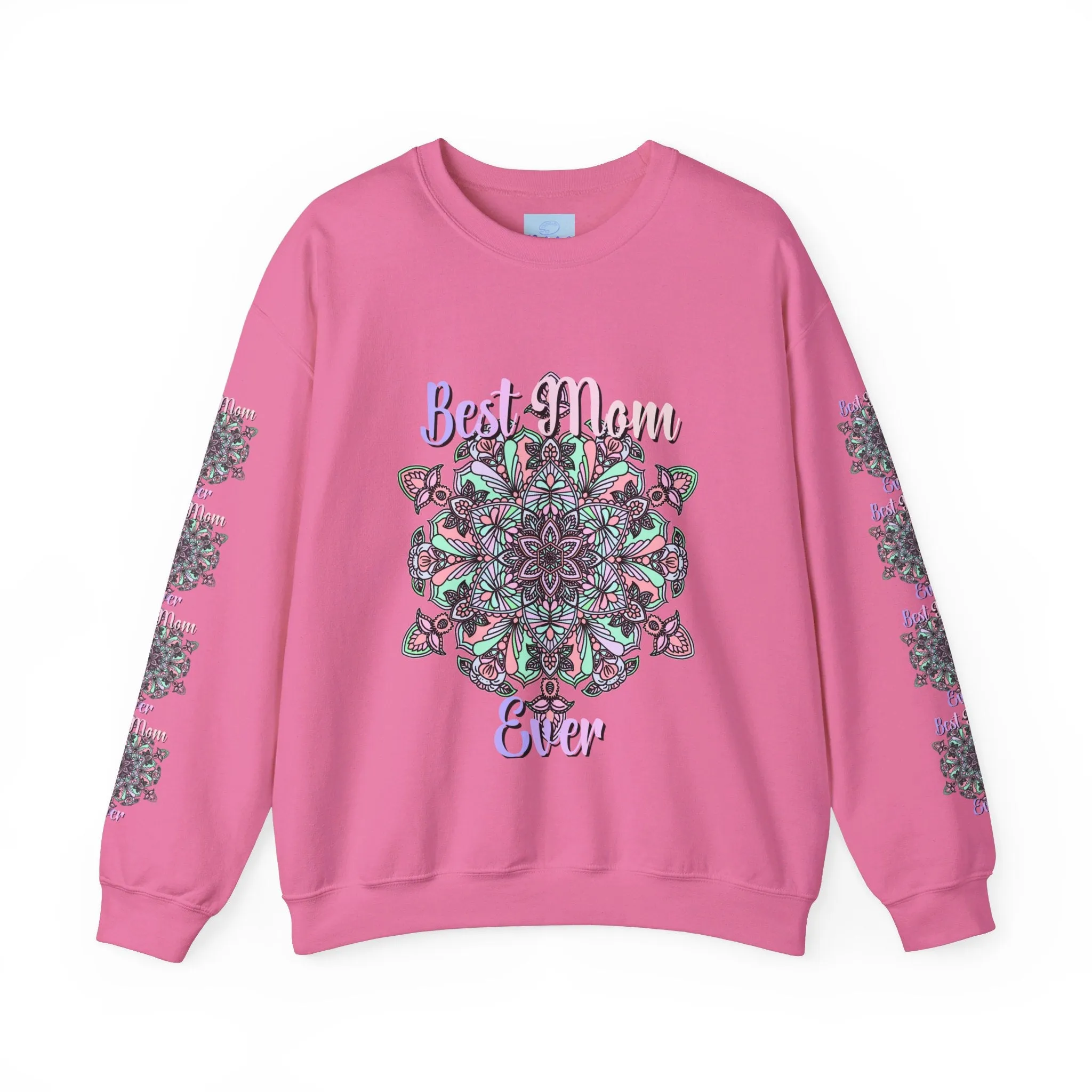Handmade Mandala Design Sweatshirt - Best Mom Ever