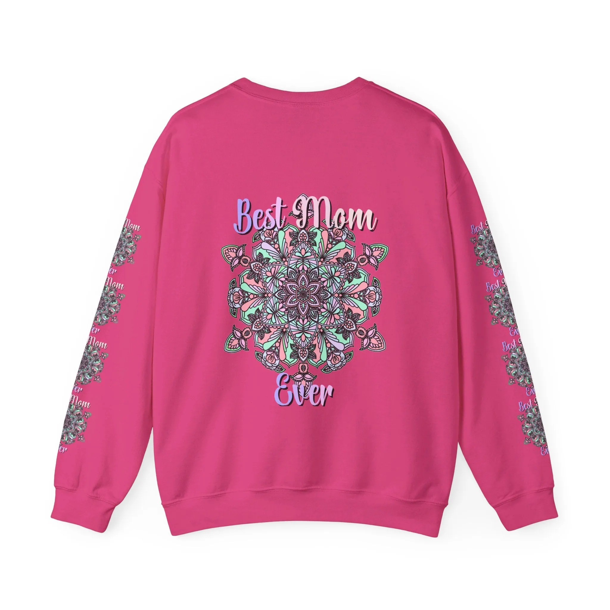 Handmade Mandala Design Sweatshirt - Best Mom Ever
