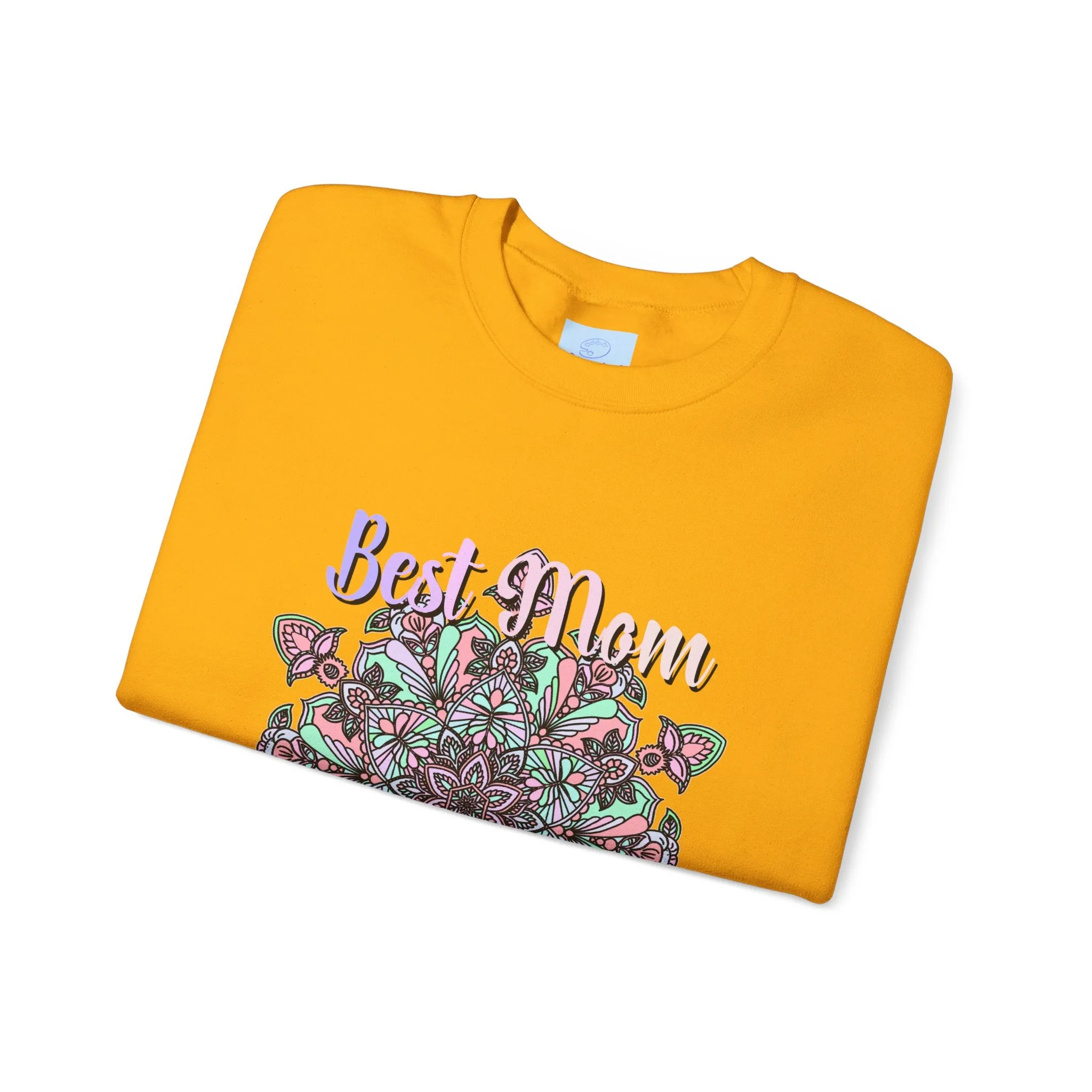 Handmade Mandala Design Sweatshirt - Best Mom Ever