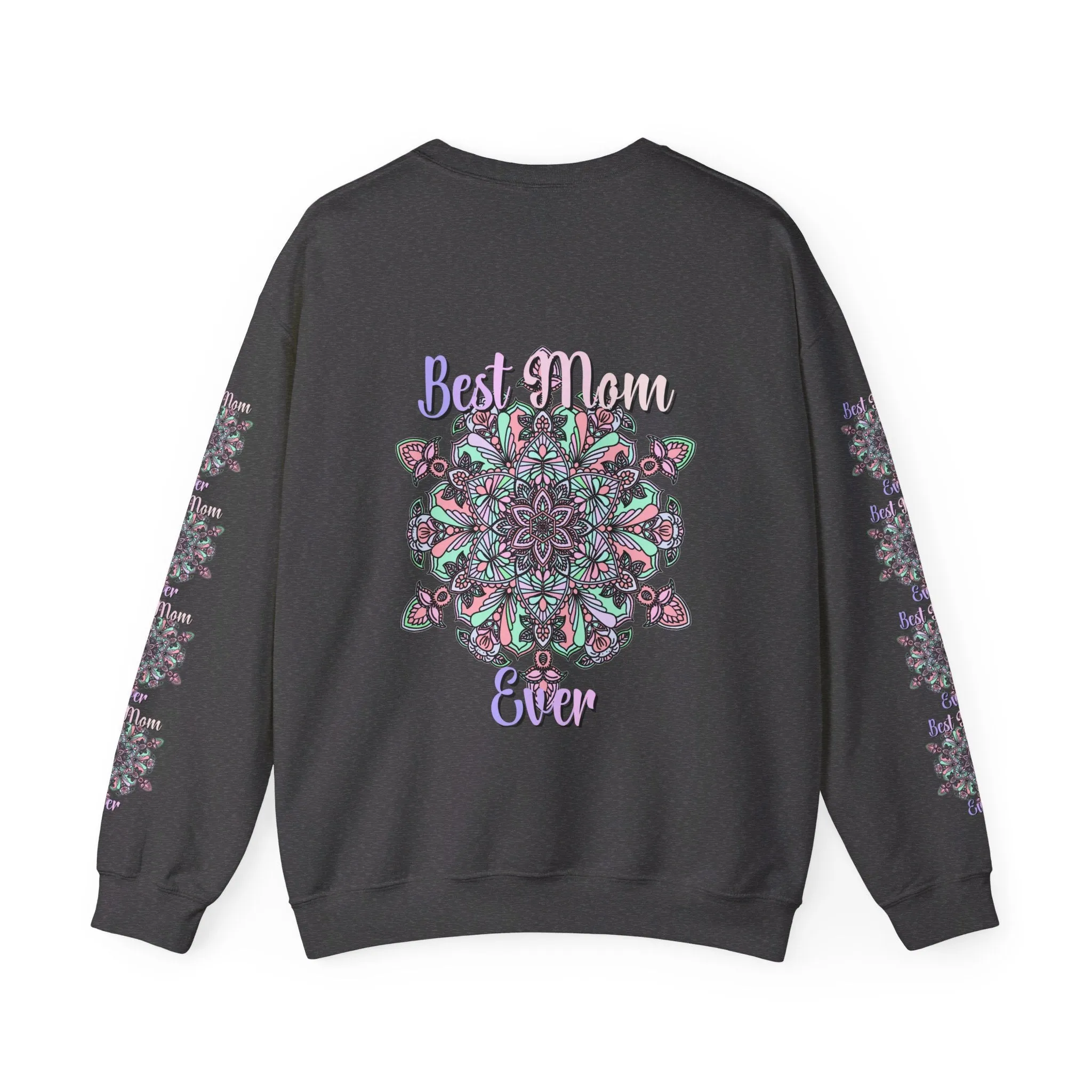 Handmade Mandala Design Sweatshirt - Best Mom Ever