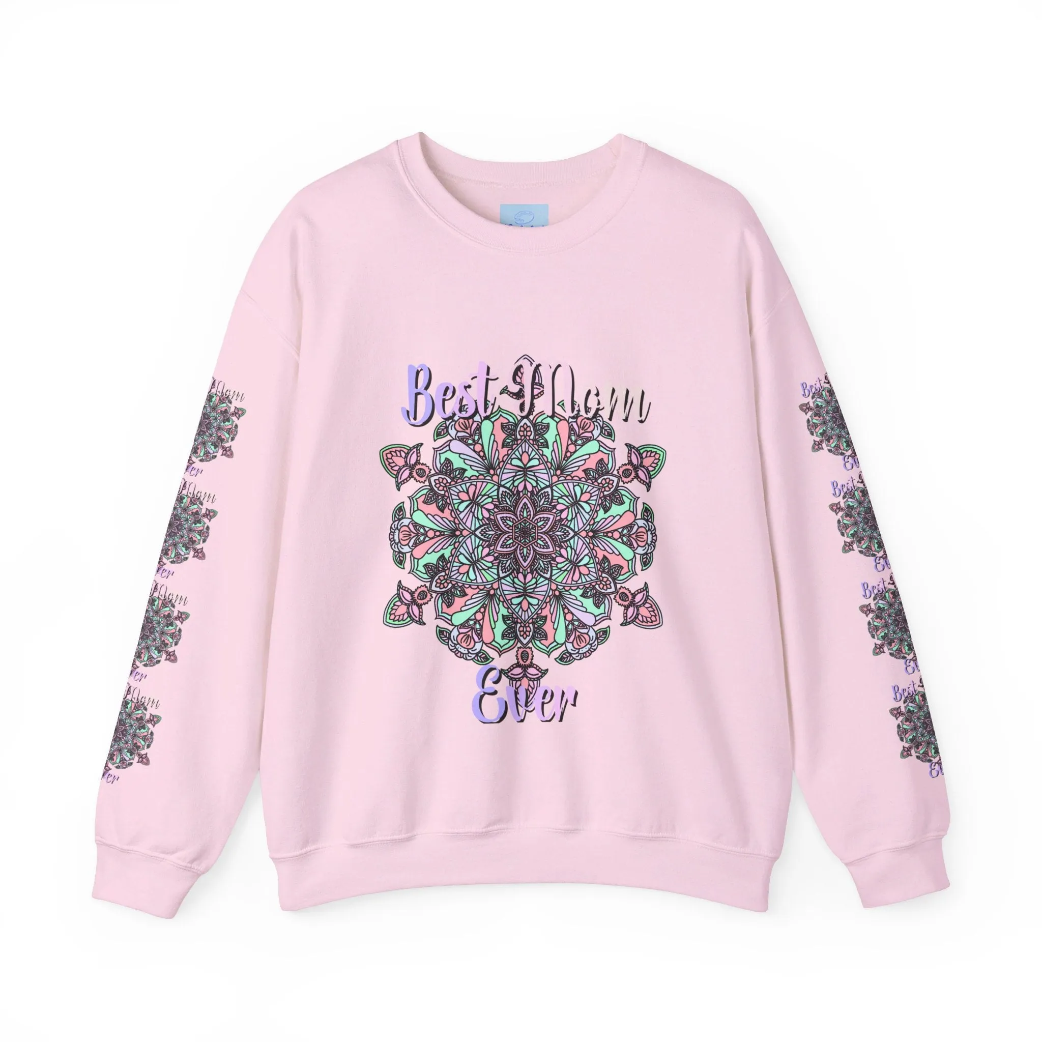 Handmade Mandala Design Sweatshirt - Best Mom Ever