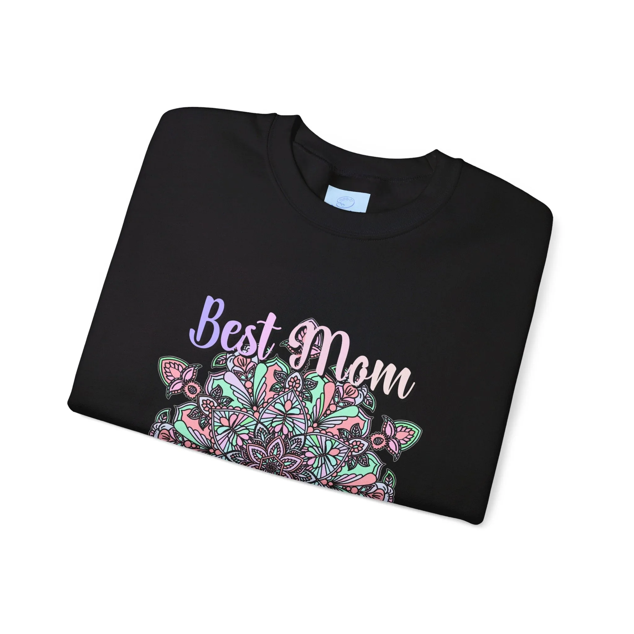 Handmade Mandala Design Sweatshirt - Best Mom Ever