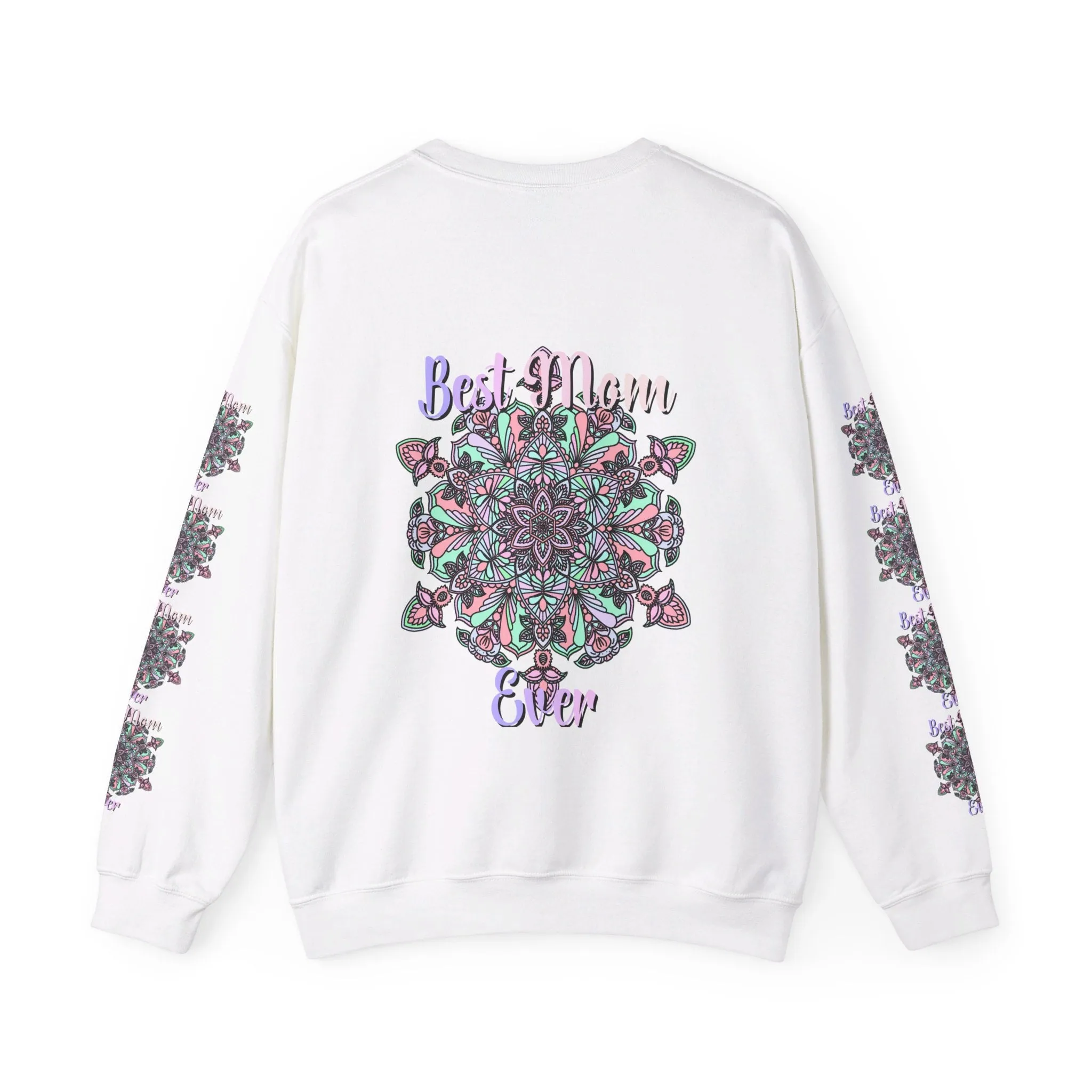 Handmade Mandala Design Sweatshirt - Best Mom Ever