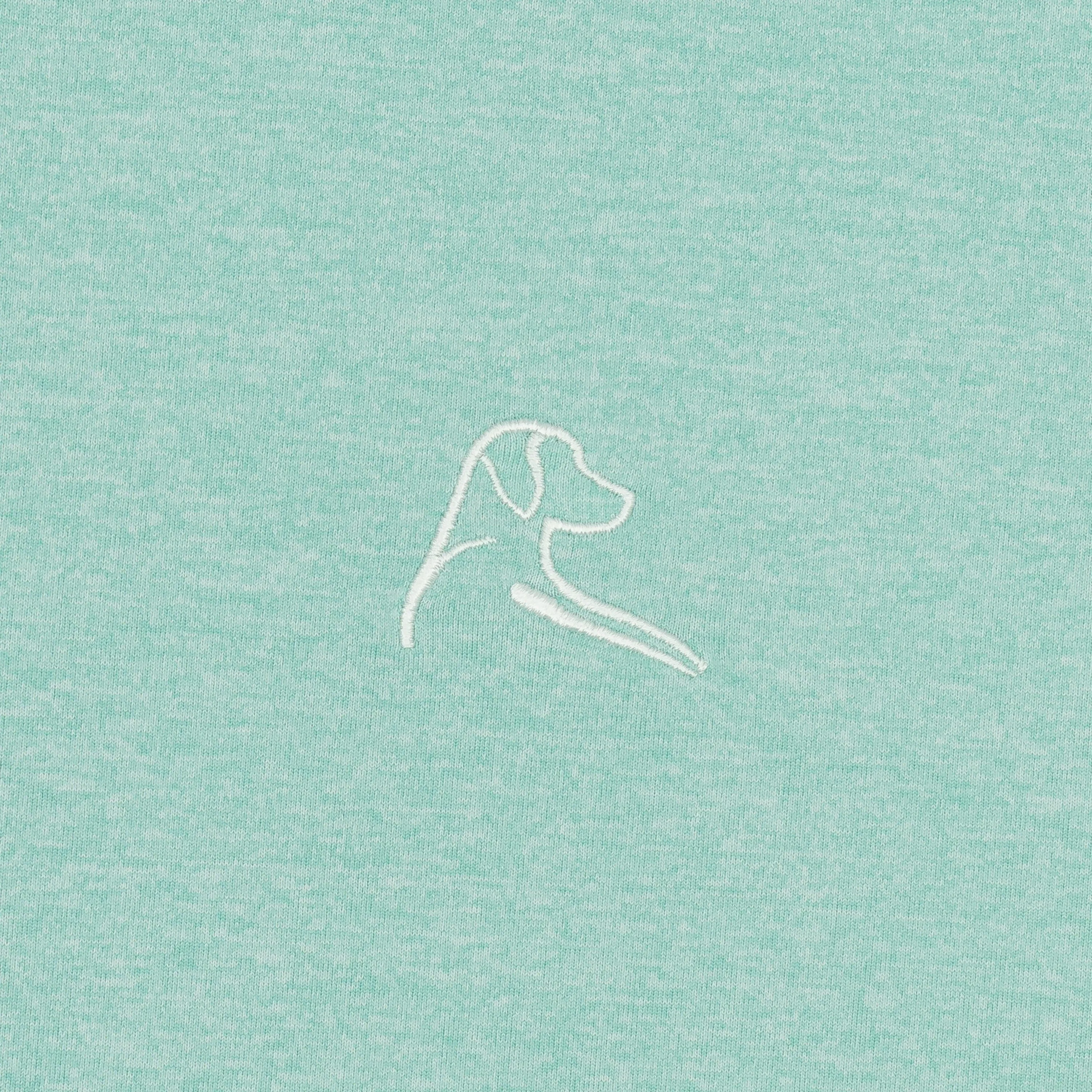 Heather | Long Sleeve Performance Polo | Heather - Sea Green/White