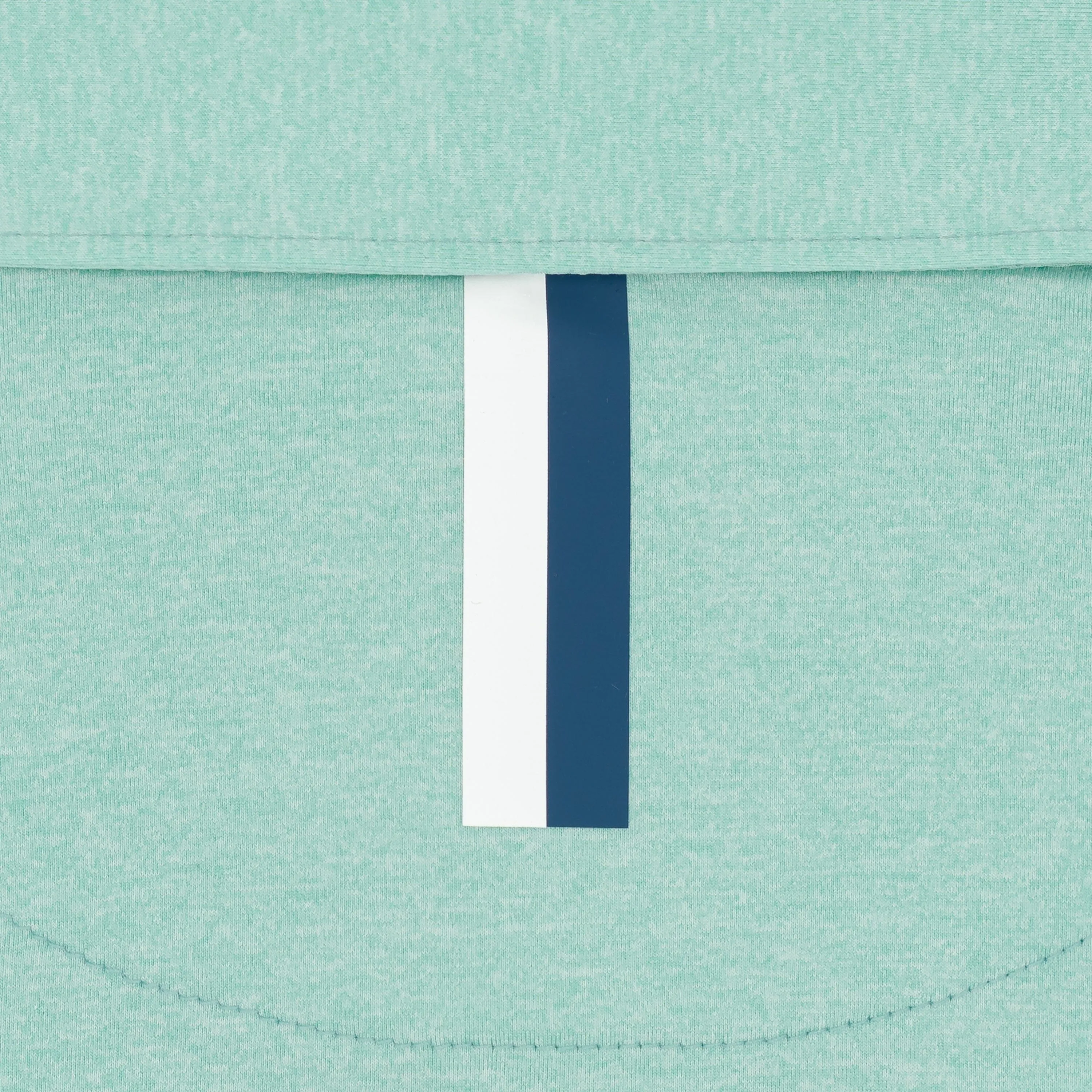Heather | Long Sleeve Performance Polo | Heather - Sea Green/White