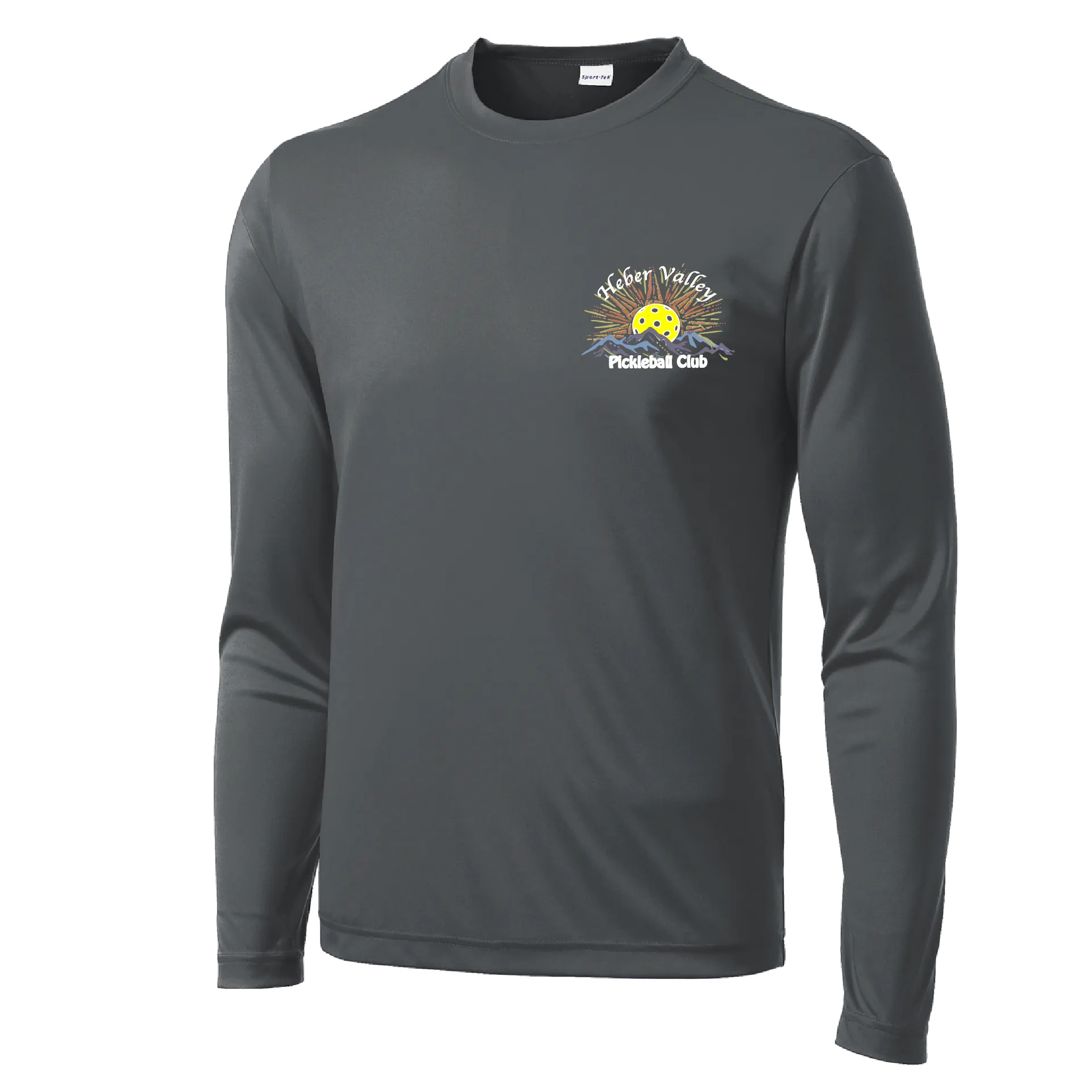 Heber Valley Pickleball Club (Small) | Men's Long Sleeve Pickleball Shirt | 100% Polyester