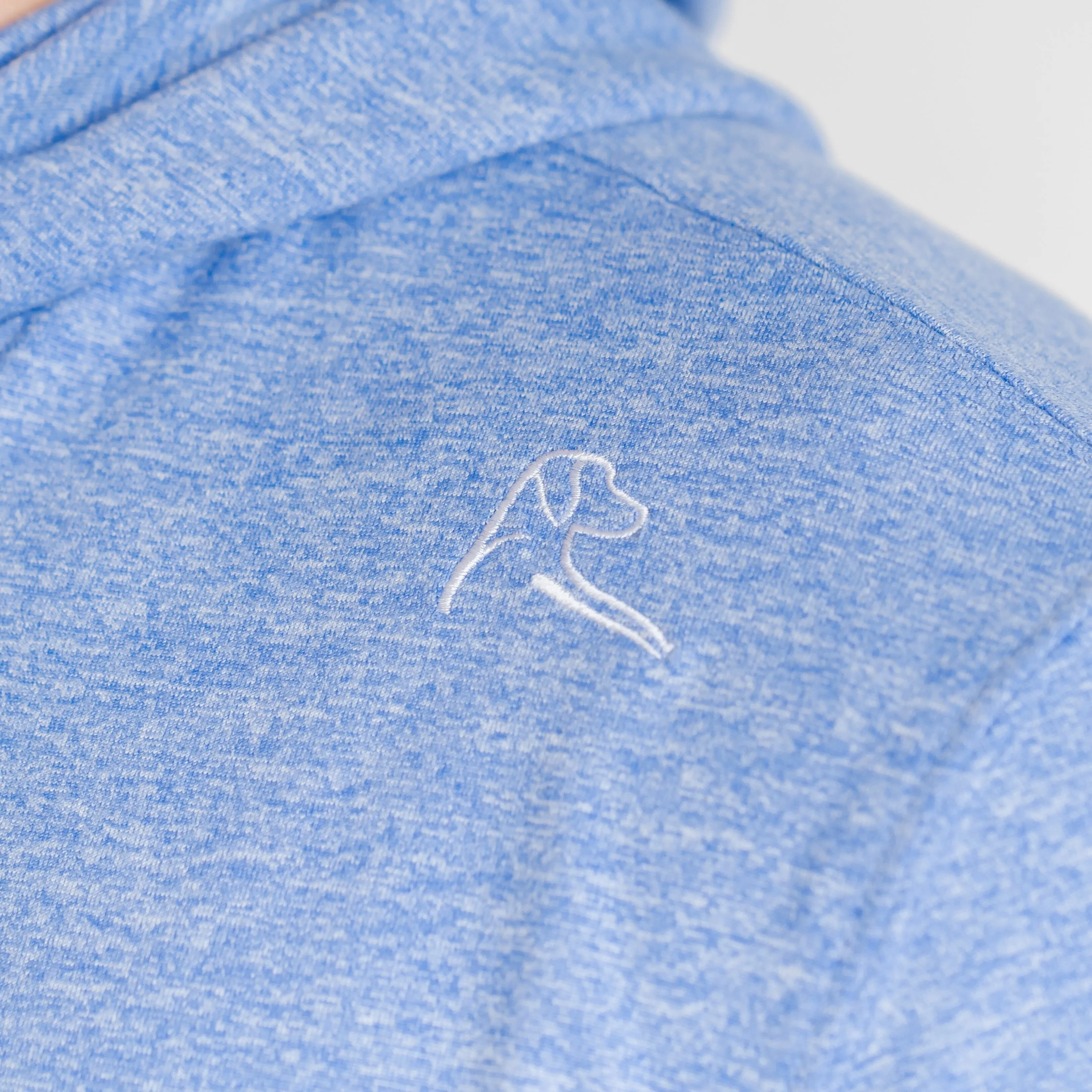 Hesi Performance Hoodie | Heather - Bunker Blue/White - Mint Green
