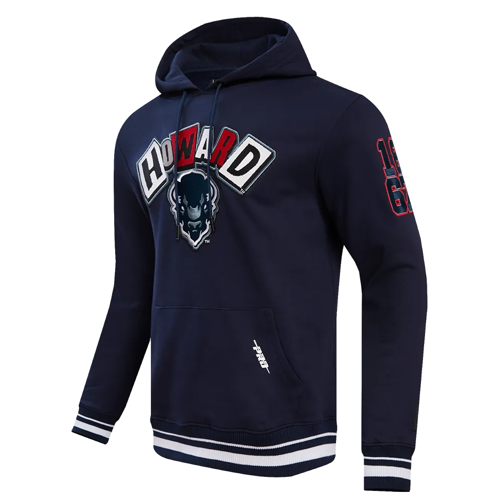 HOWARD UNIVERSITY HOMECOMING MEN'S RIB PO HOODIE (MIDNIGHT NAVY)