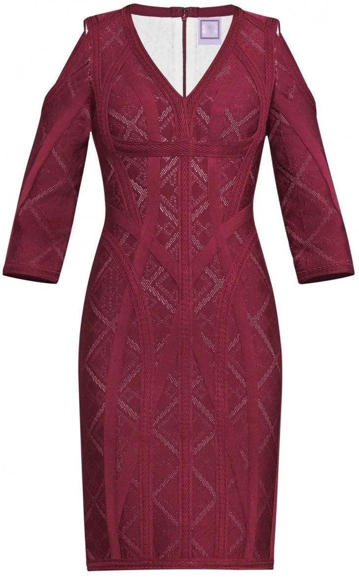 'Josephine' Pointelle with Chevron Bandage Dress