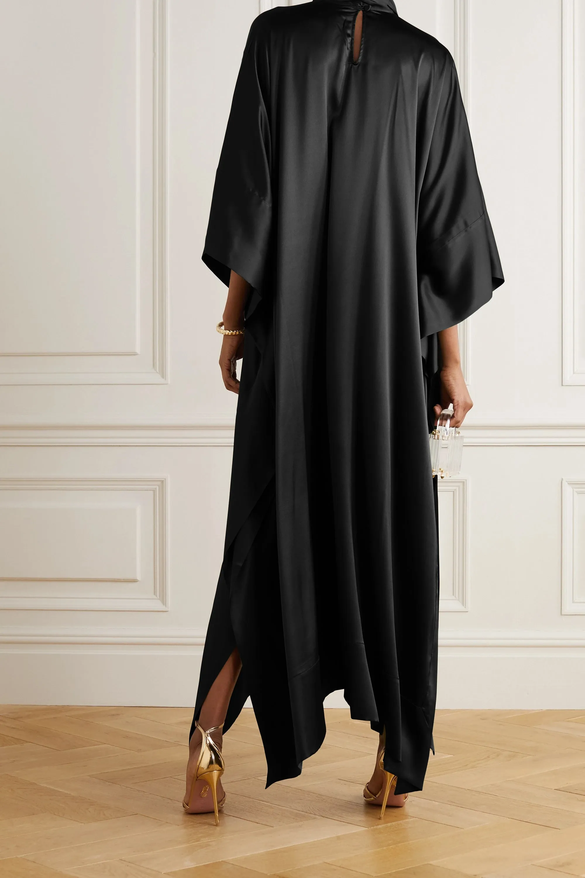 Korean Nida ( Kaftan ) Black Stylish Women's Kaftan