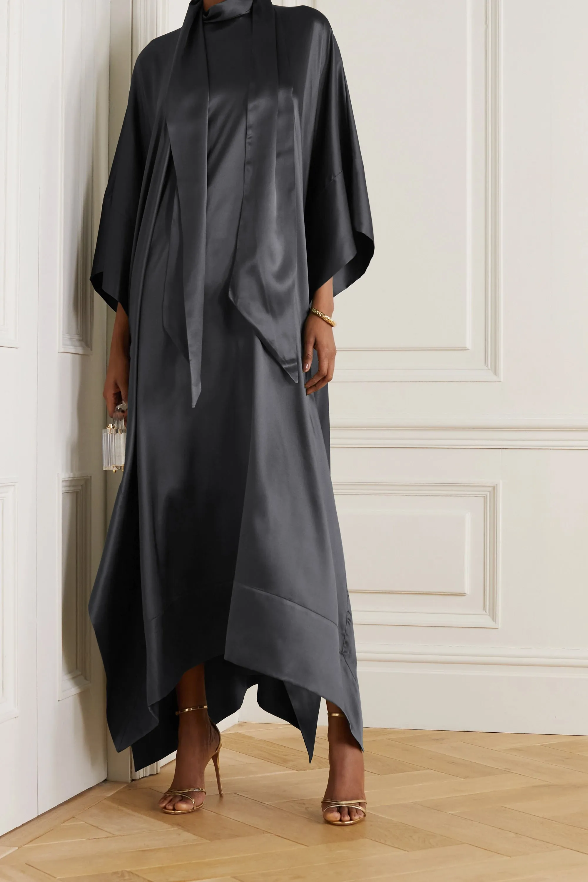 Korean Nida ( Kaftan ) Black Stylish Women's Kaftan