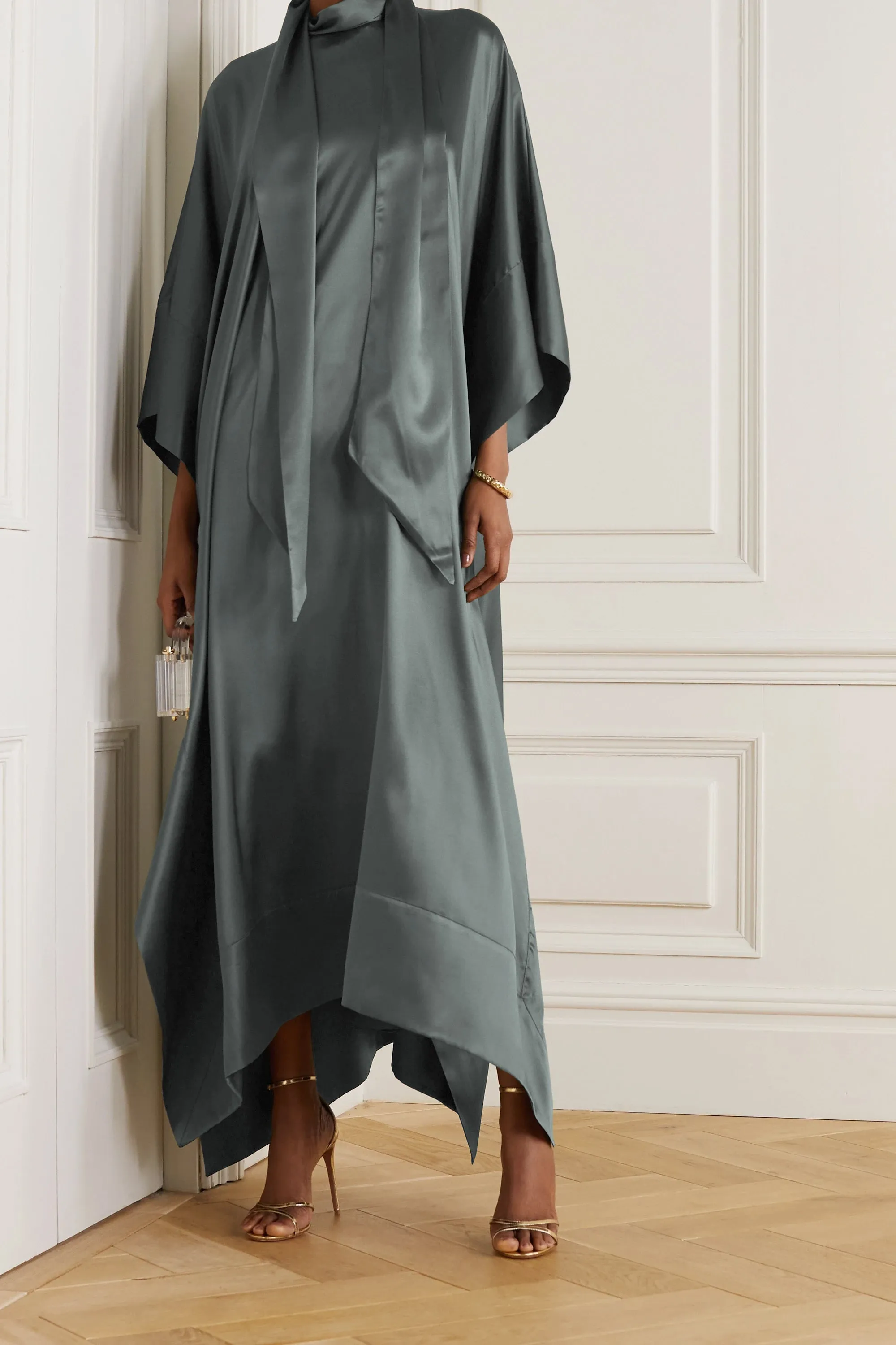 Korean Nida ( Kaftan ) Black Stylish Women's Kaftan