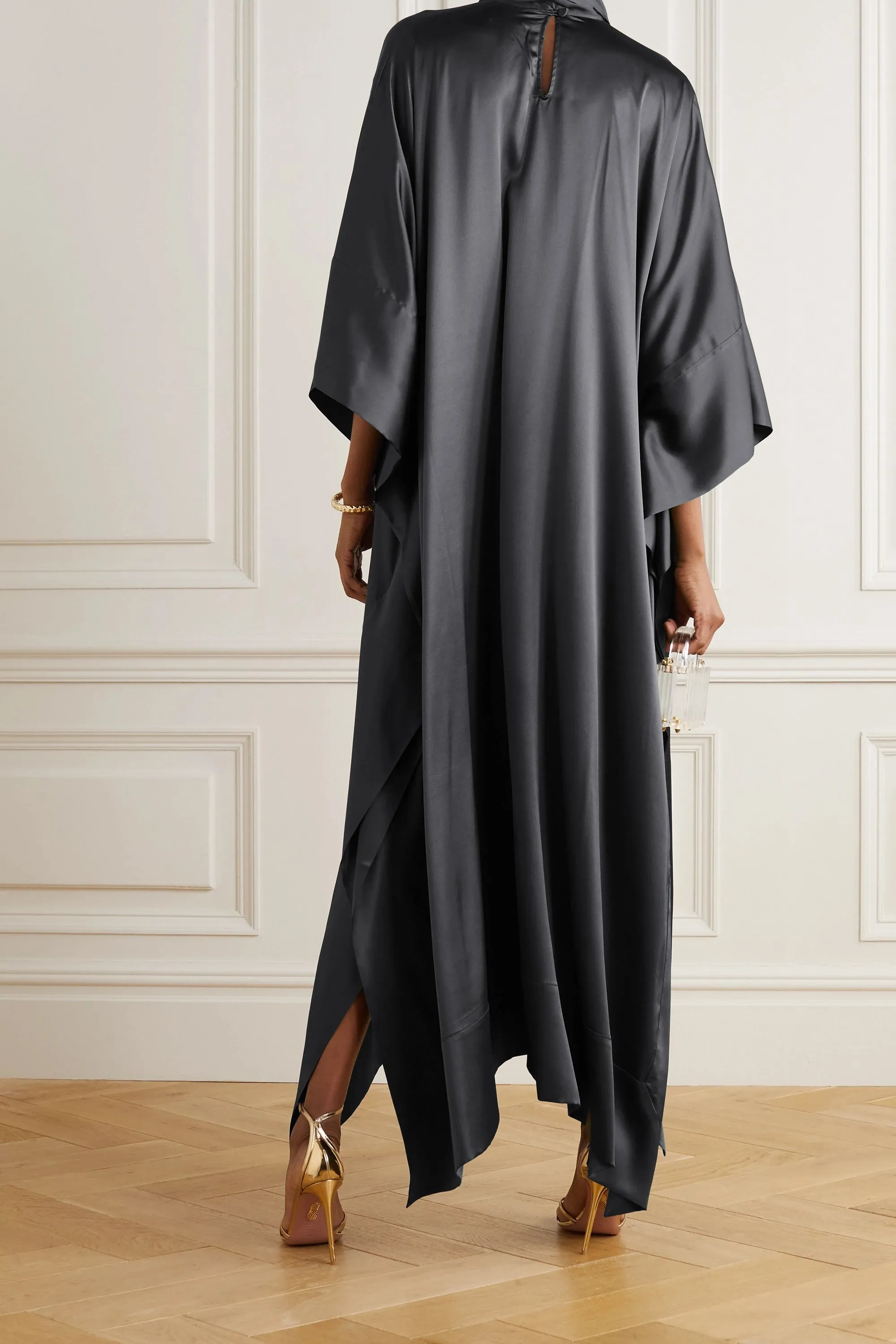 Korean Nida ( Kaftan ) Black Stylish Women's Kaftan