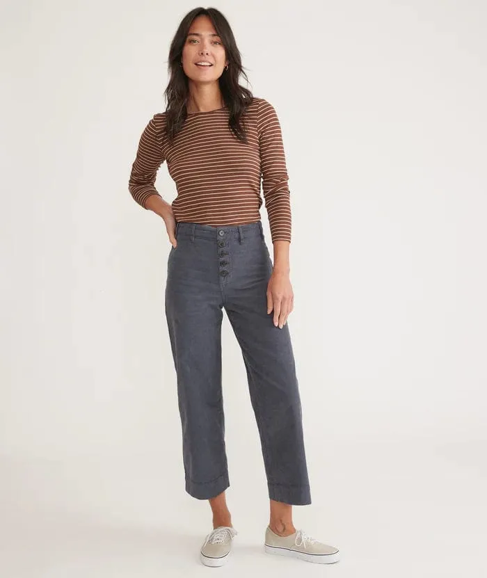 Marine Layer Corduroy Bridget Wide Leg Crop Pants - Women's