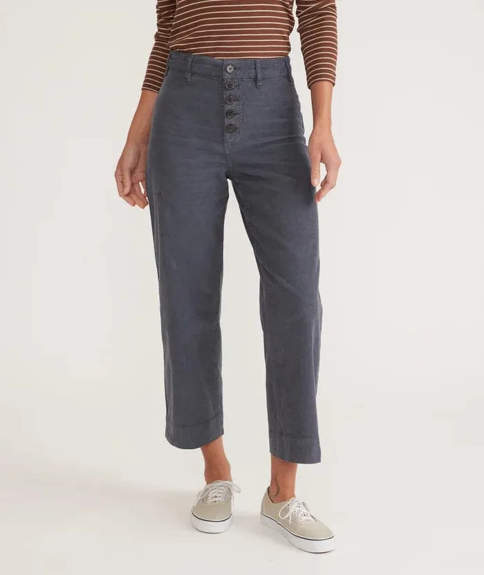Marine Layer Corduroy Bridget Wide Leg Crop Pants - Women's