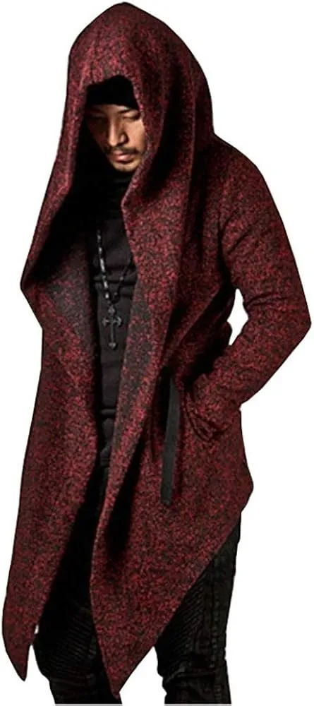 Men's Clothing Long Sleeve Sweatshirt Hoodie Cardigan Hooded Loose Cloak Outerwear   B92440