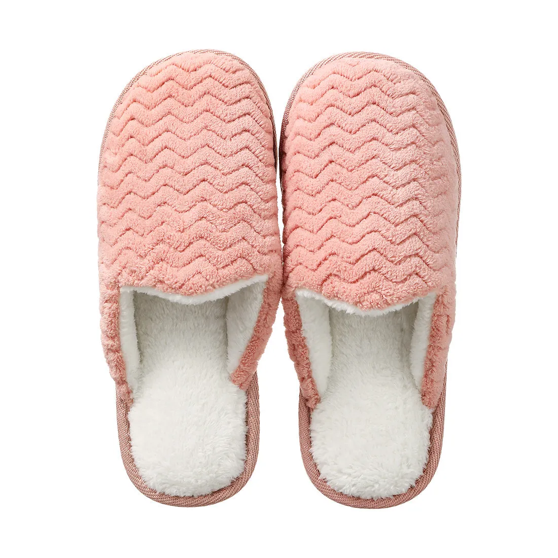 MINISO Wavy Cotton Slippers for Women(Pink,37-38)