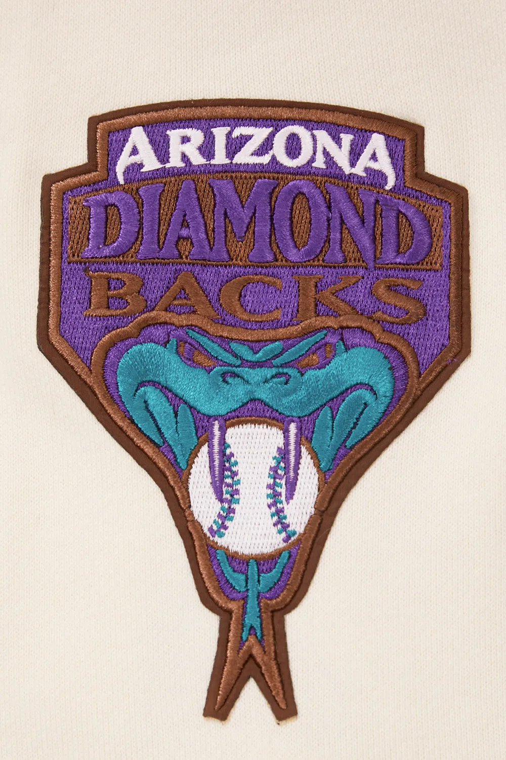 MLB ARIZONA DIAMONDBACKS RETRO CLASSIC MEN'S PO HOODIE (EGGSHELL/ PURPLE)