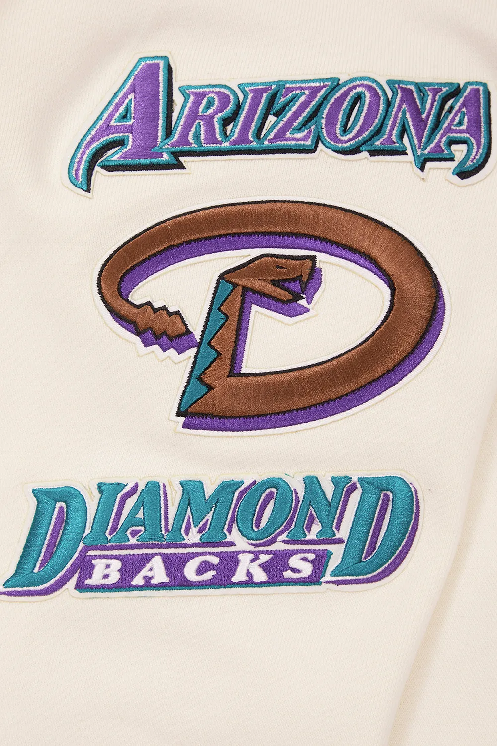 MLB ARIZONA DIAMONDBACKS RETRO CLASSIC MEN'S PO HOODIE (EGGSHELL/ PURPLE)