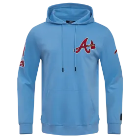 MLB ATLANTA BRAVES CLASSIC CHENILLE MEN'S PO HOODIE (UNIVERSITY BLUE)