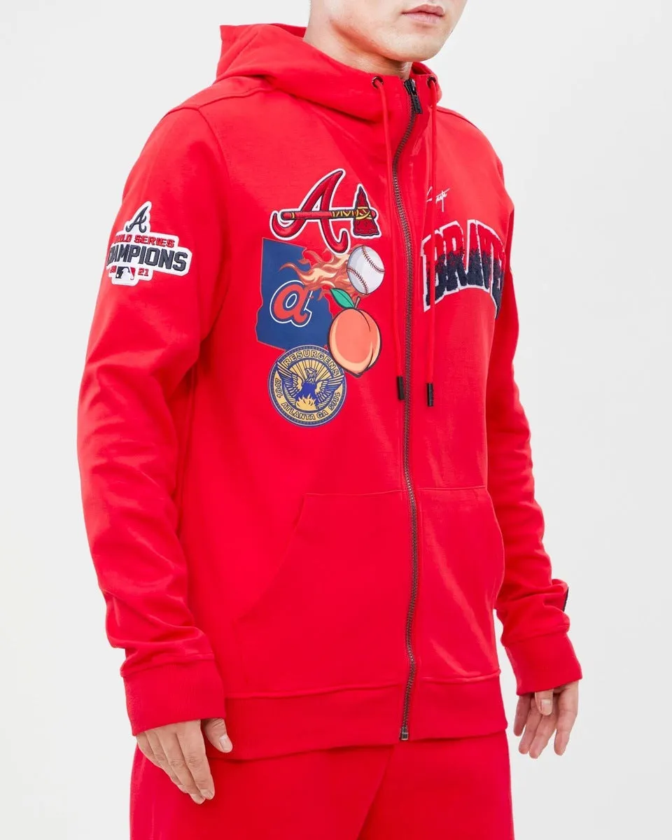 MLB ATLANTA BRAVES HOMETOWN FZ HOODIE (RED)