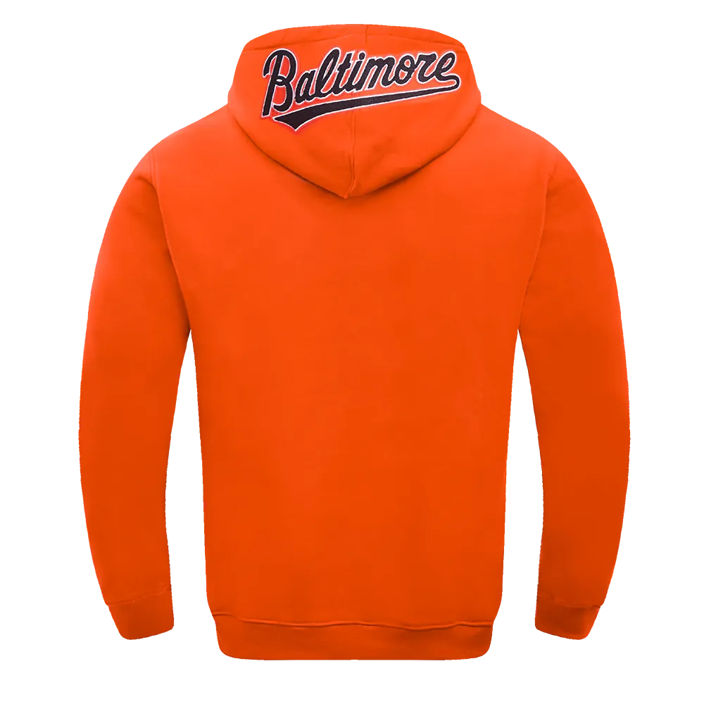 MLB BALTIMORE ORIOLES CLASSIC CHENILLE MEN'S PO HOODIE (ORANGE)