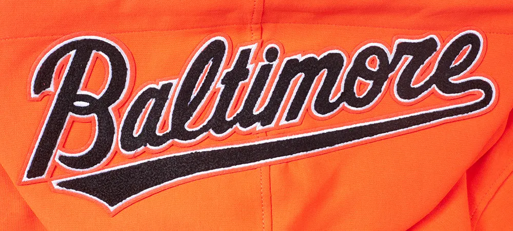 MLB BALTIMORE ORIOLES CLASSIC CHENILLE MEN'S PO HOODIE (ORANGE)