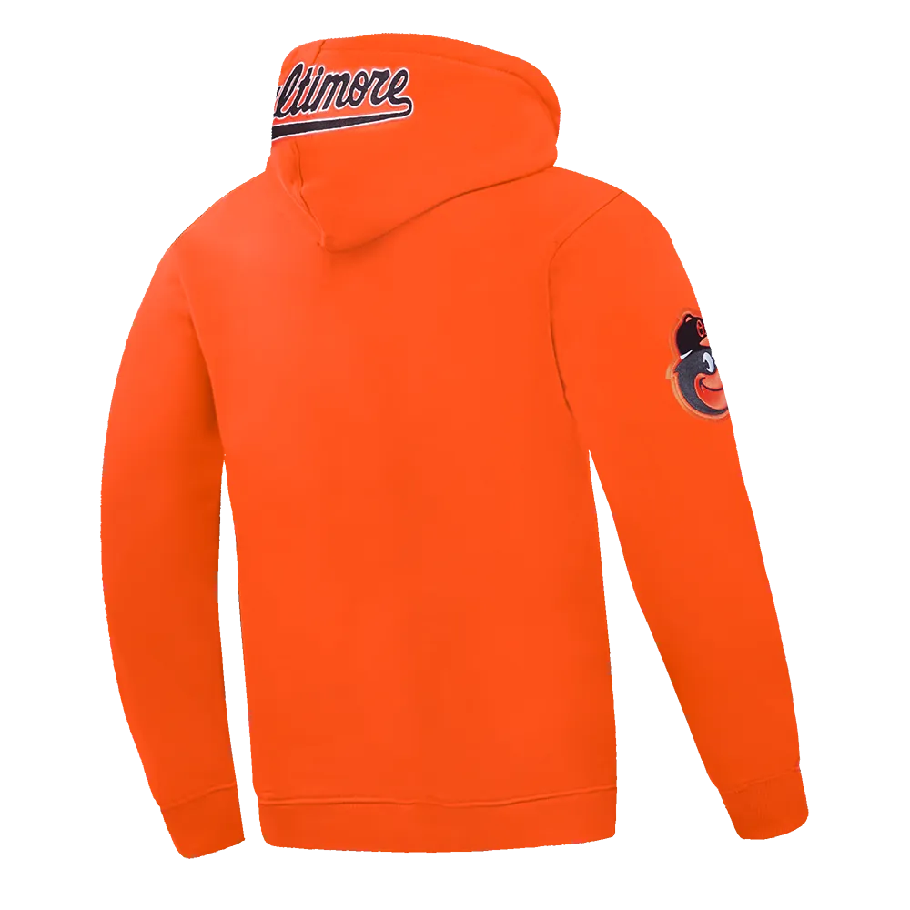 MLB BALTIMORE ORIOLES CLASSIC CHENILLE MEN'S PO HOODIE (ORANGE)