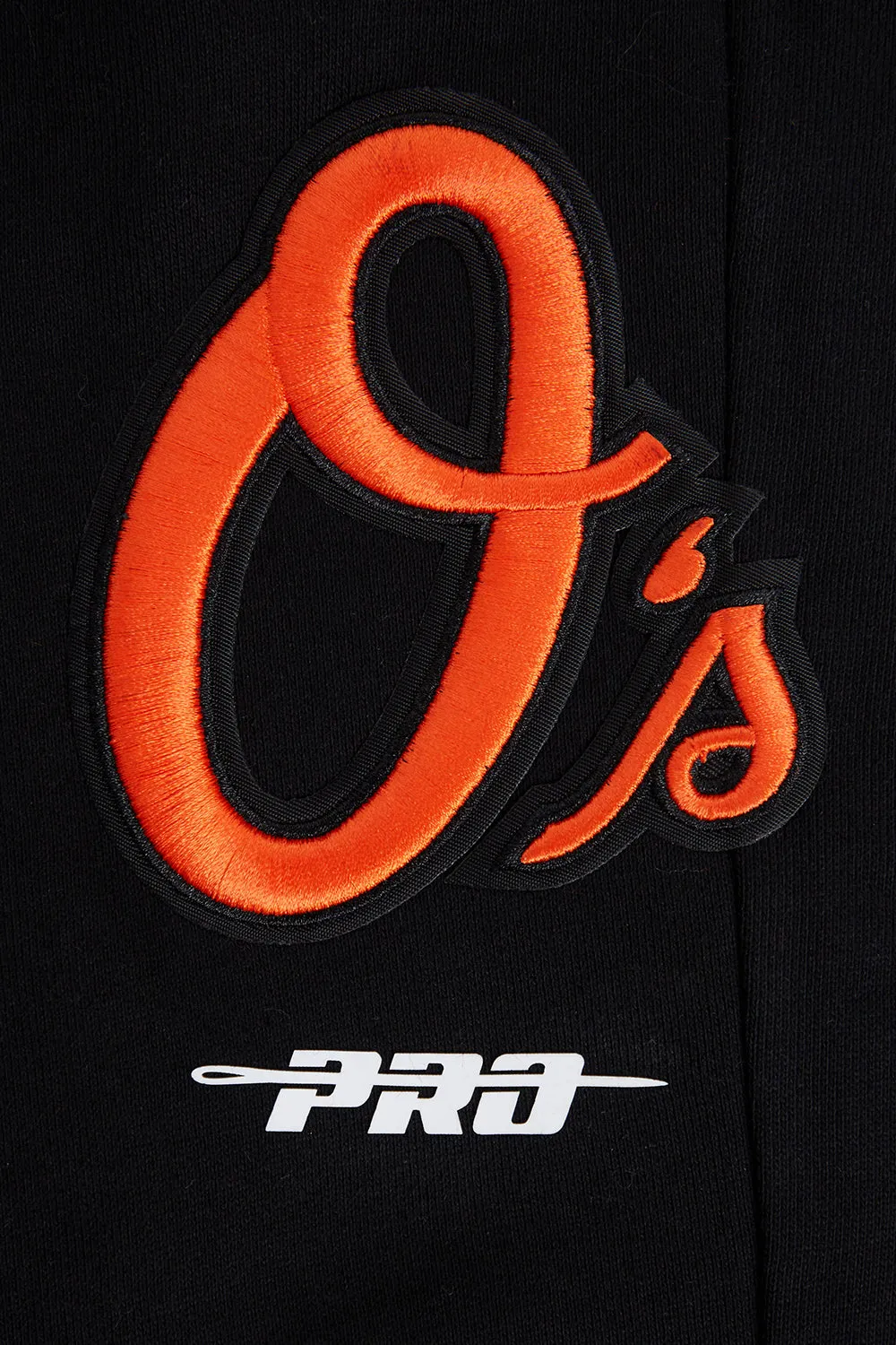 MLB BALTIMORE ORIOLES SCRIPT TAIL MEN'S RIB FLC SWEATPANT (BLACK/ORANGE)