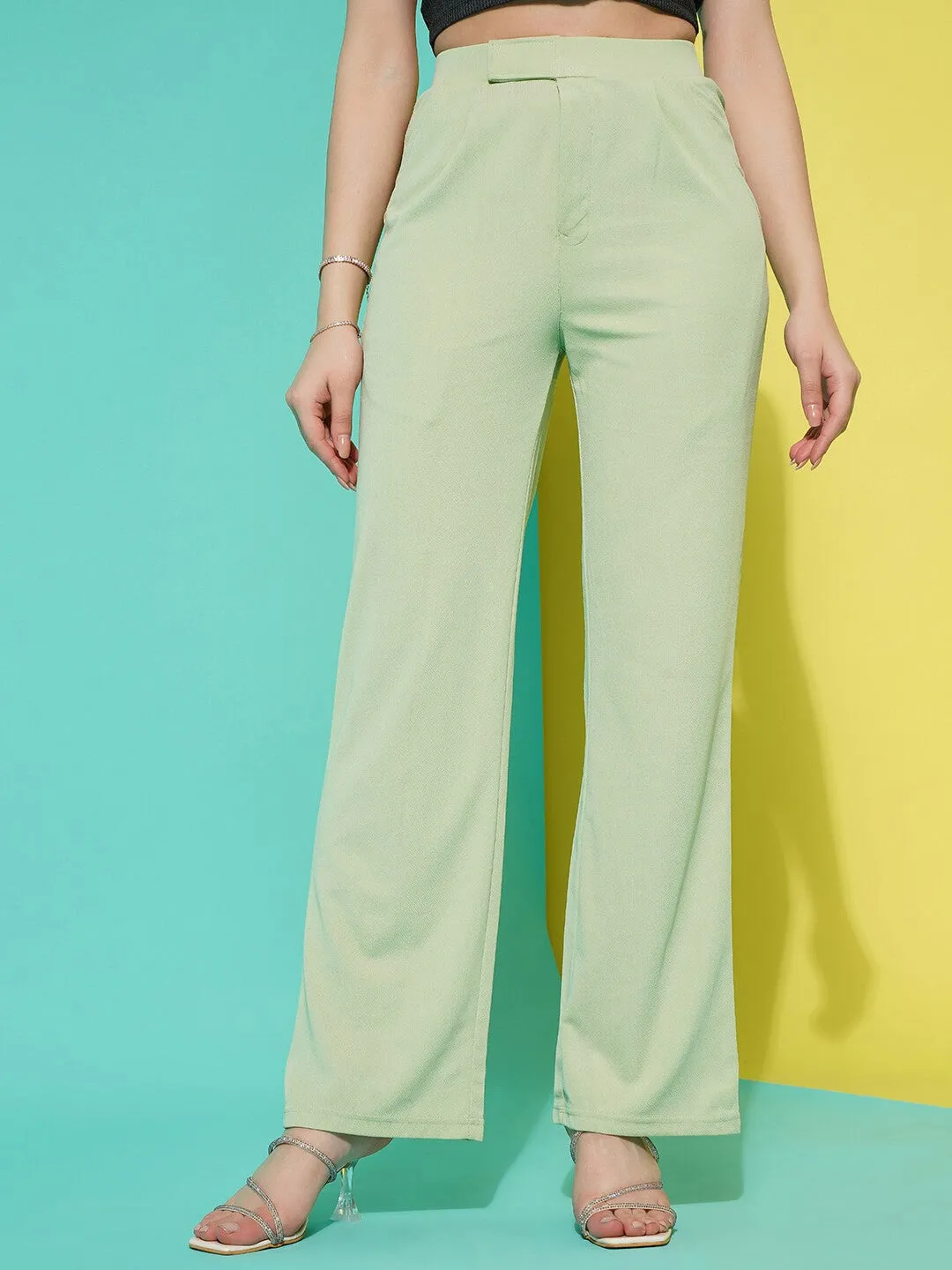 Pista Mid-Rise Regular Fit Slip-On Trousers