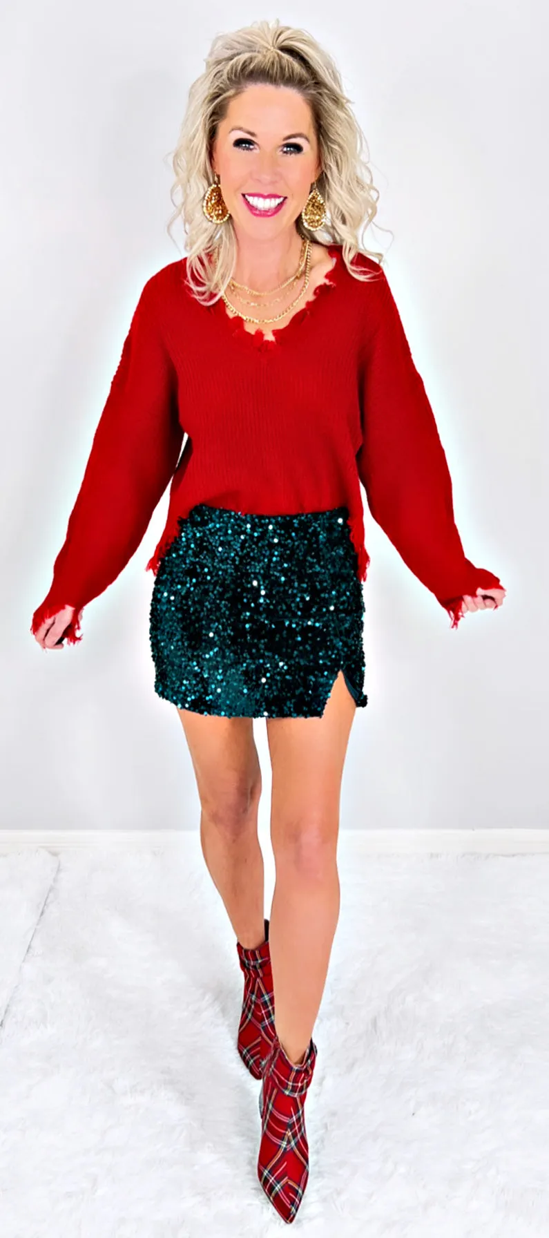 Queen Of Sparkles Sequin Skirt
