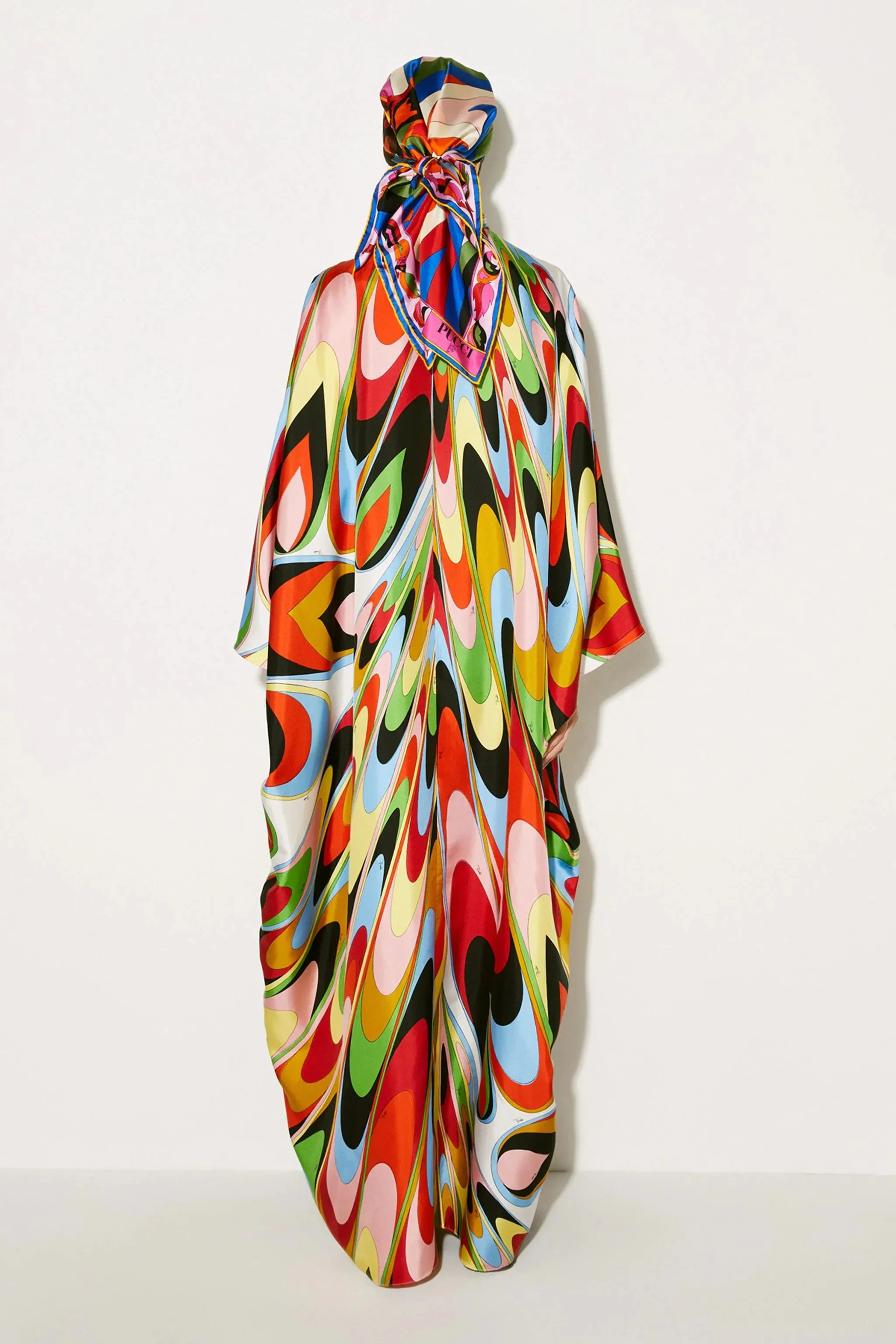 Soft Satin Silk Multi Mix Color Women's Long Kaftan