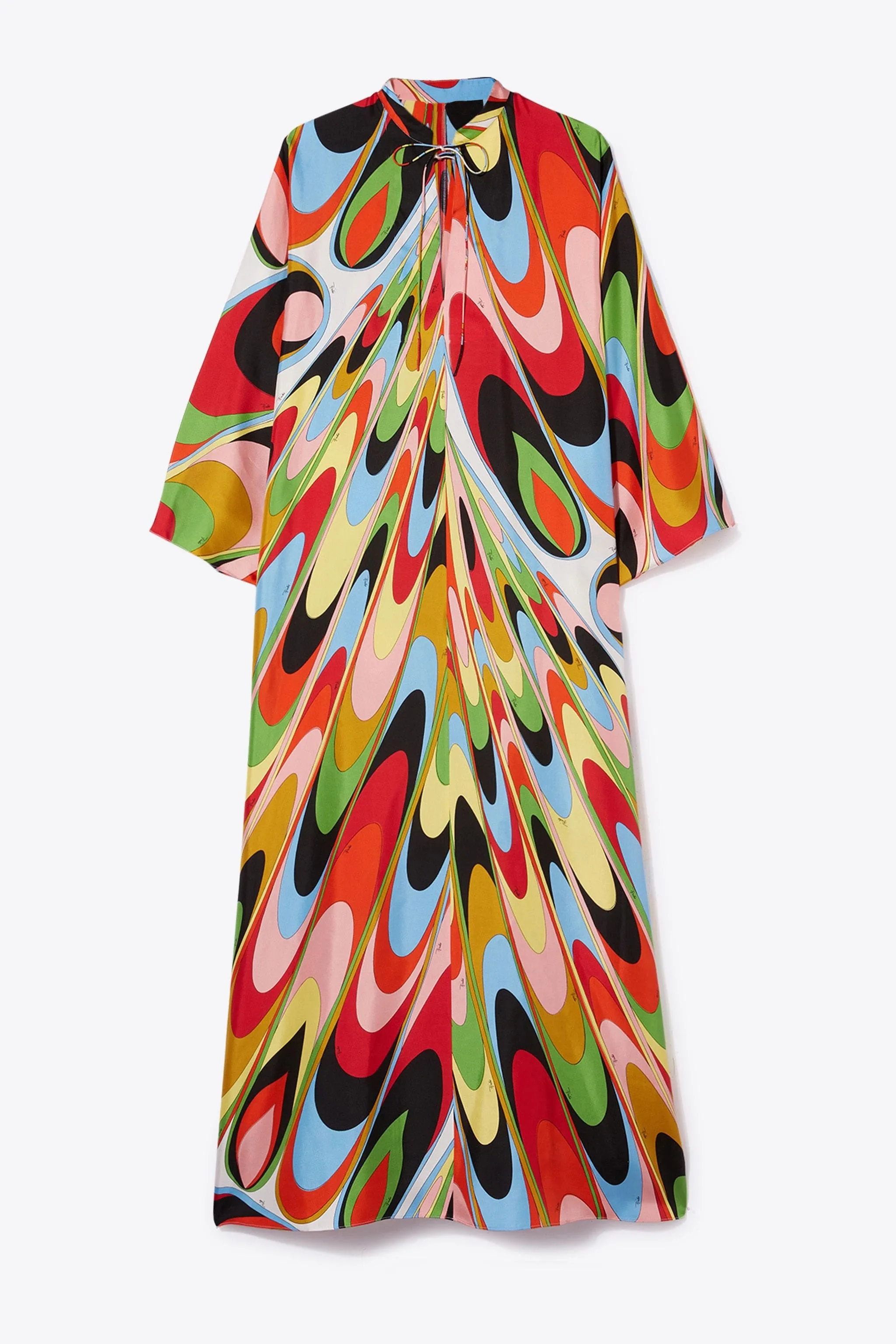 Soft Satin Silk Multi Mix Color Women's Long Kaftan