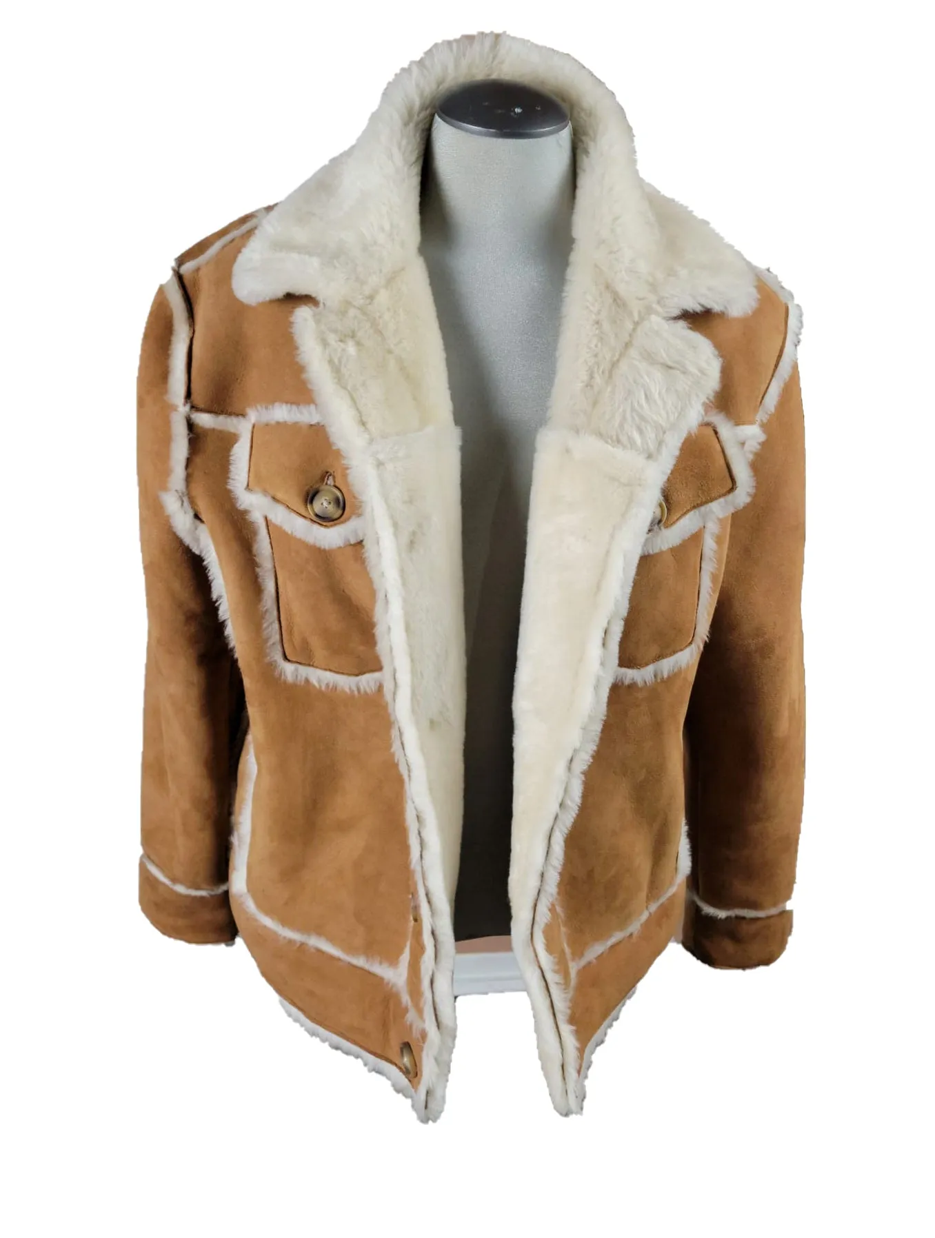 Stan's Tan Suede Shearling Trucker Jacket