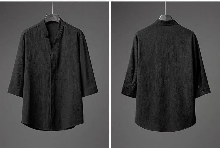 Summer new men's fashion casual solid color Classic T-shirt set Men's high quality two-piece set B-770150