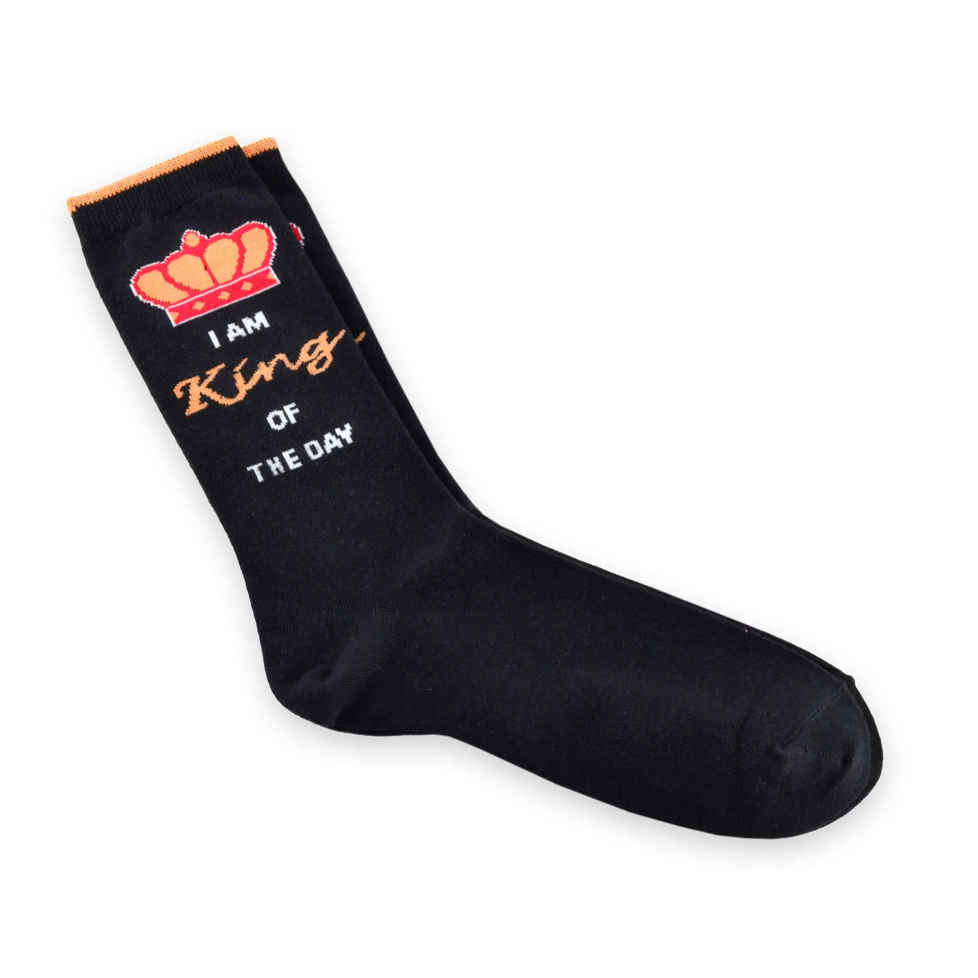 TeeHee Socks Men's Birthday Cotton Crew King of the Day 3-pack (50543)