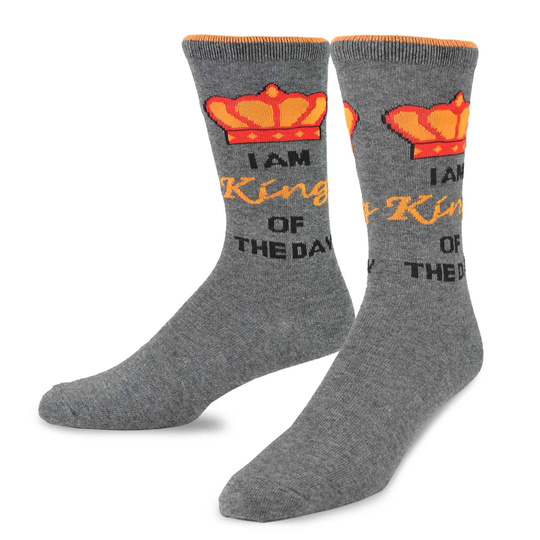 TeeHee Socks Men's Birthday Cotton Crew King of the Day 3-pack (50543)