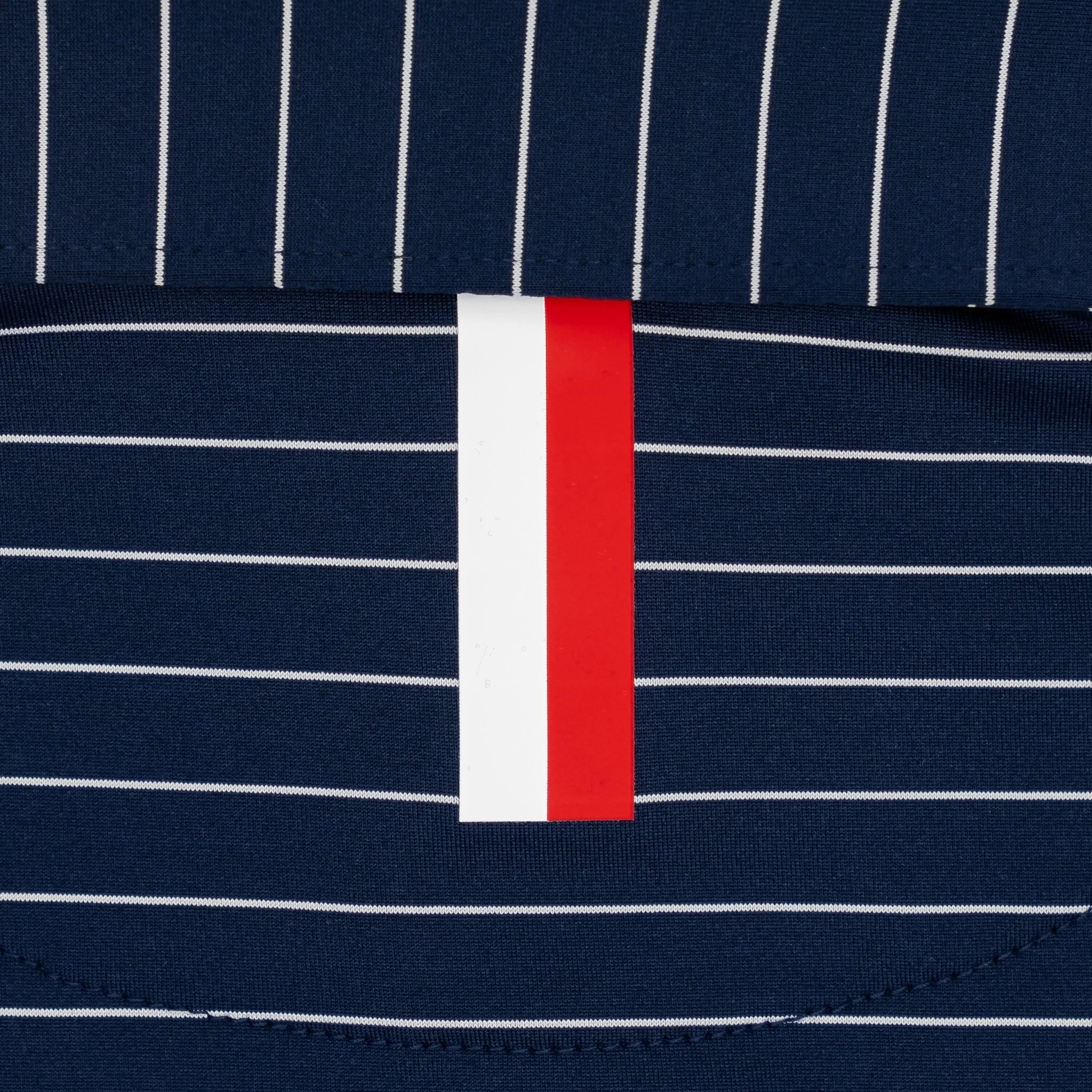 The Captain Stripe | Long Sleeve Performance Polo | The Captain Stripe - Fleet Navy/White